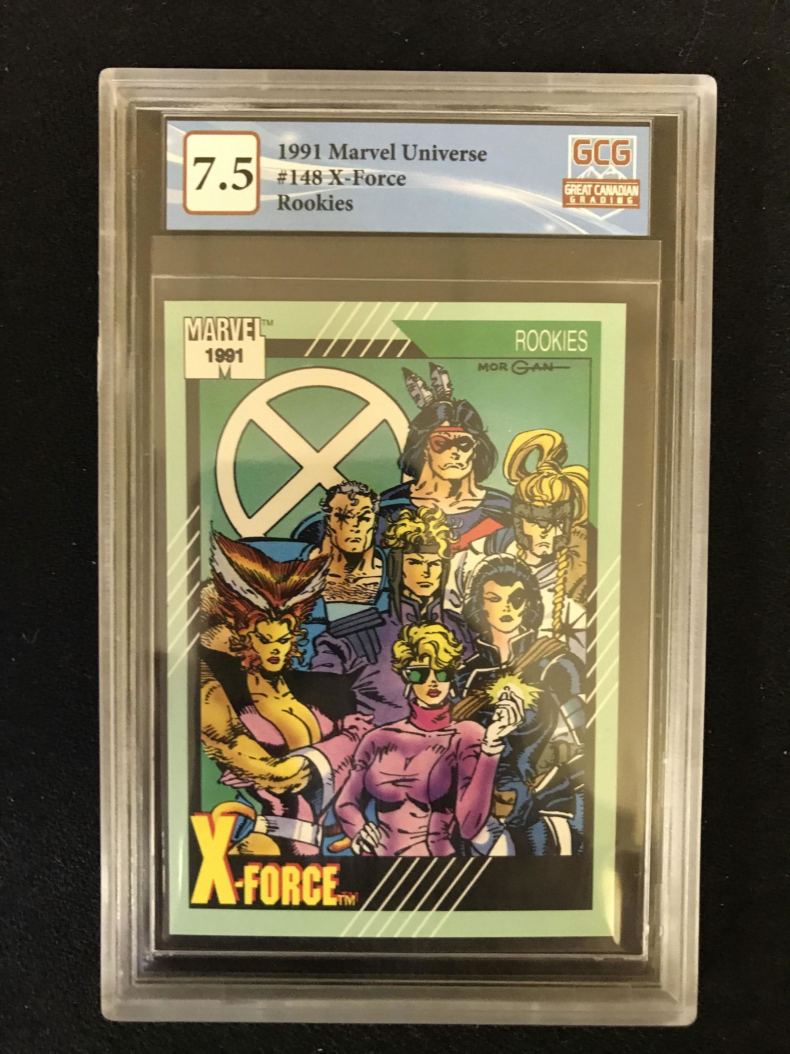 1991 MARVEL UNIVERSE X-FORCE ROOKIE CARD (GCG 7.5) (1 of 1)
