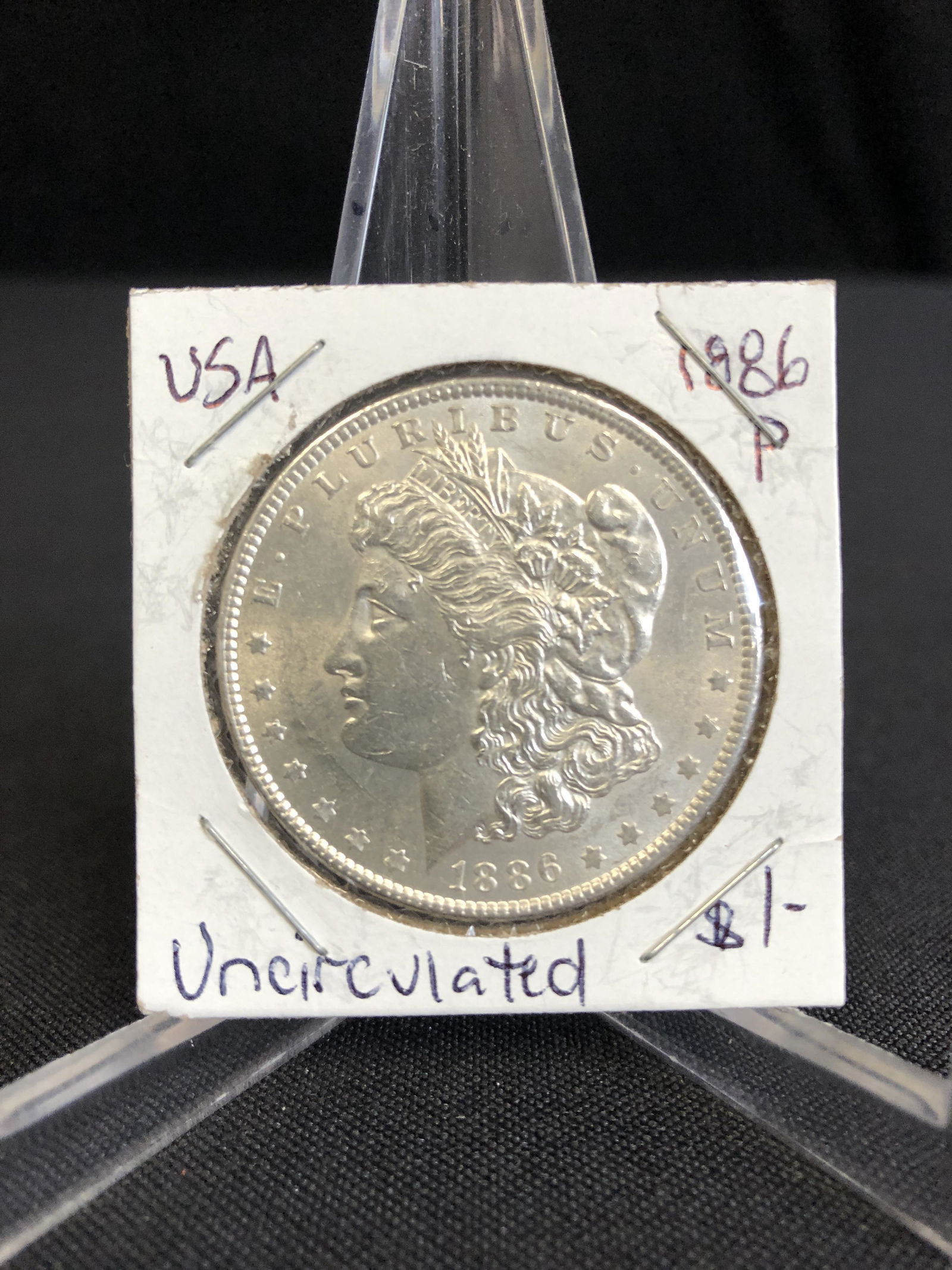 1886 P UNCIRCULATED MORGAN SILVER DOLLAR .900 SILVER: 1886 P UNCIRCULATED MORGAN SILVER DOLLAR .900 SILVER