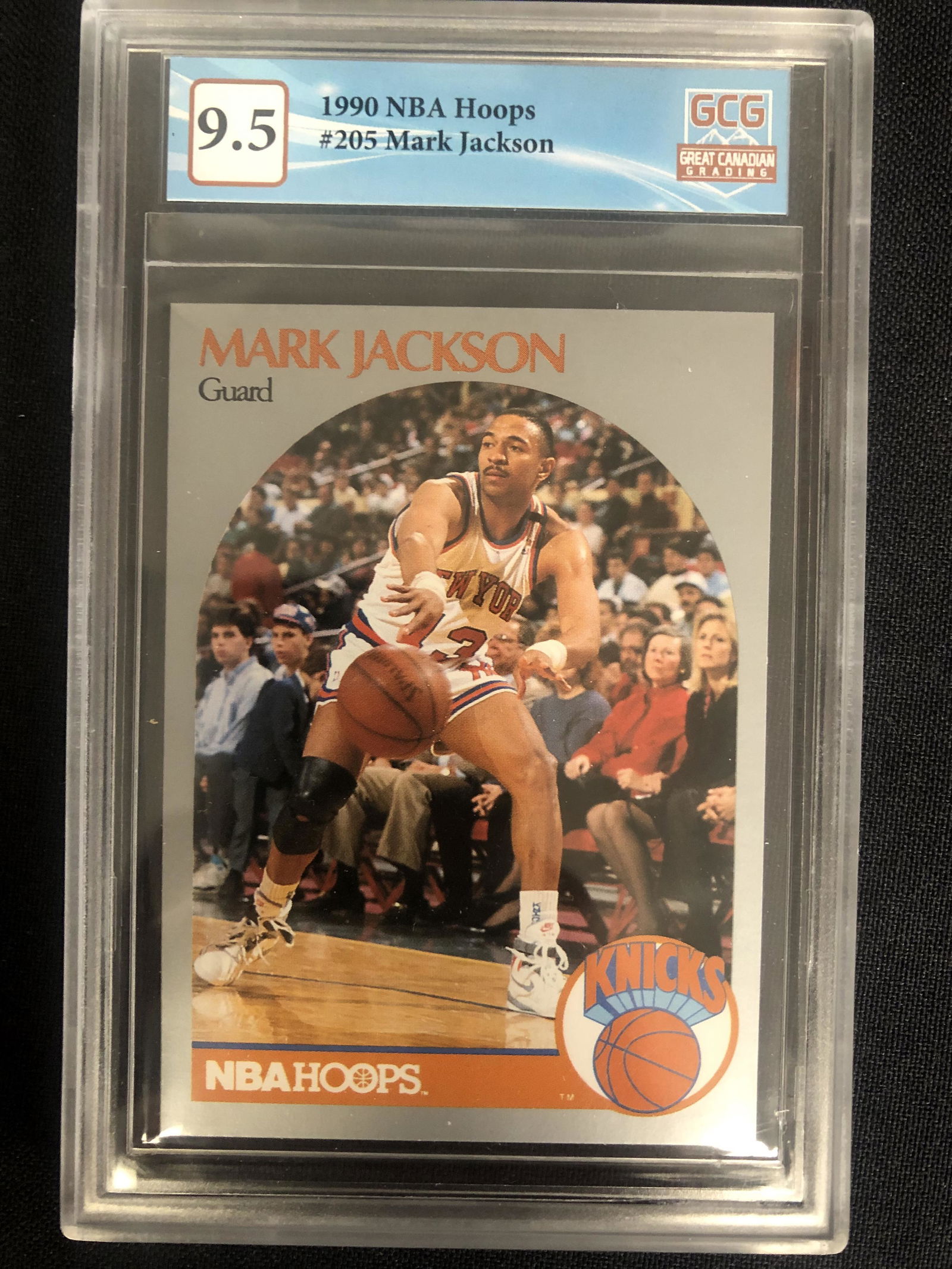 1990 NBA HOOPS NO.205 MARK JACKSON (GCG 9.5): 1990 NBA HOOPS NO.205 MARK JACKSON (GCG 9.5)