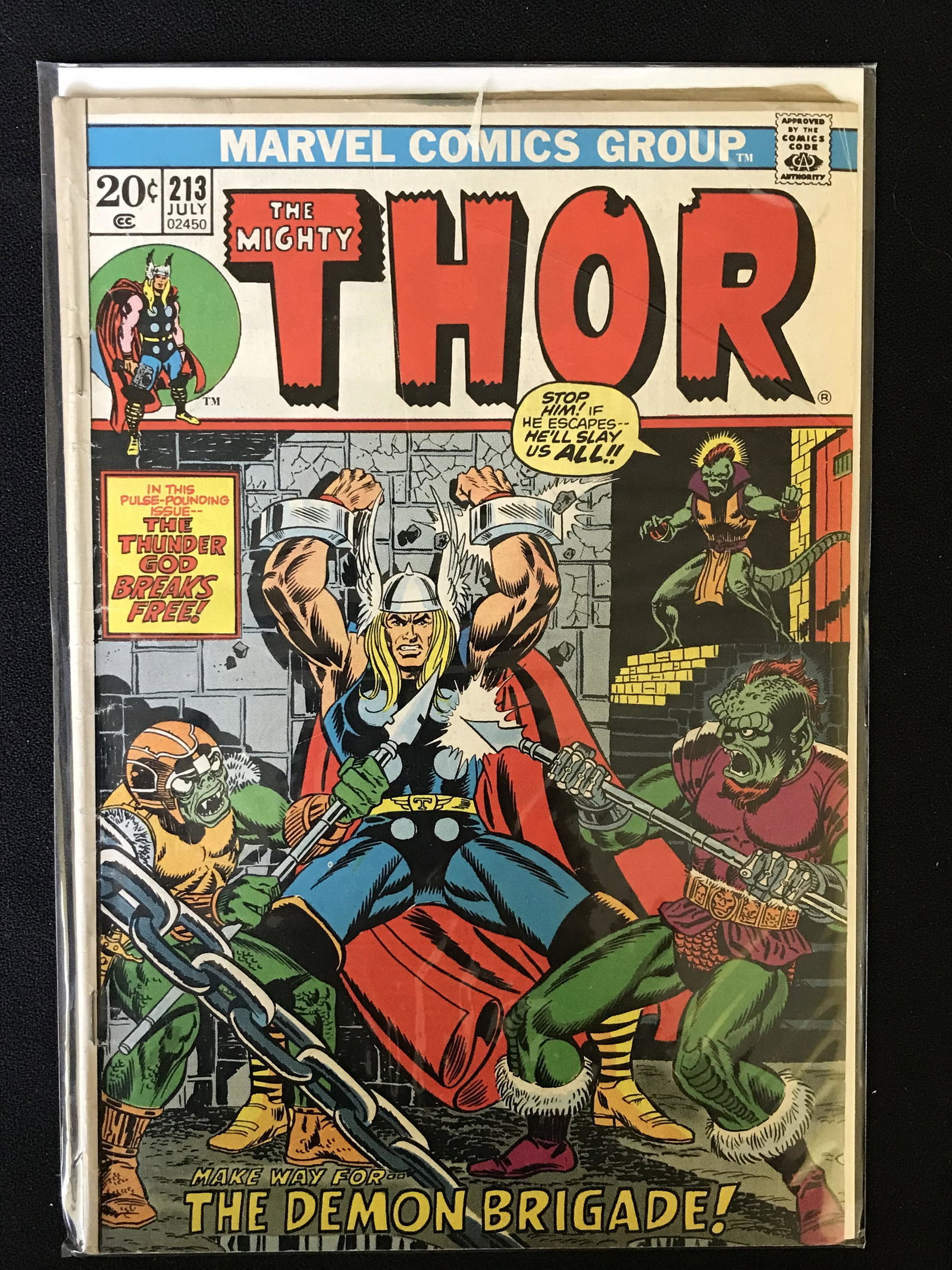 MARVEL COMICS THE MIGHTY THOR NO.213: MARVEL COMICS THE MIGHTY THOR NO.213