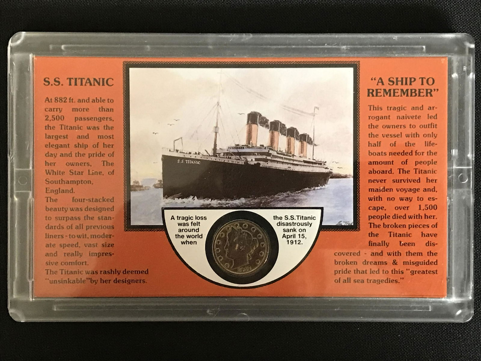 1912 R.M.S TITANIC COIN DISPLAY (1 of 2)