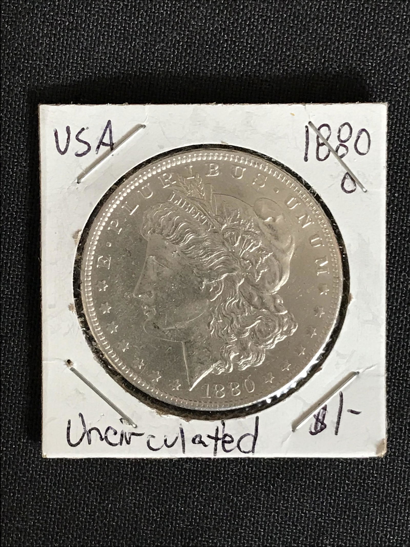 1880 USA MORGAN SILVER DOLLAR NEW ORLEANS MINT UNCIRCULATED (1 of 3)