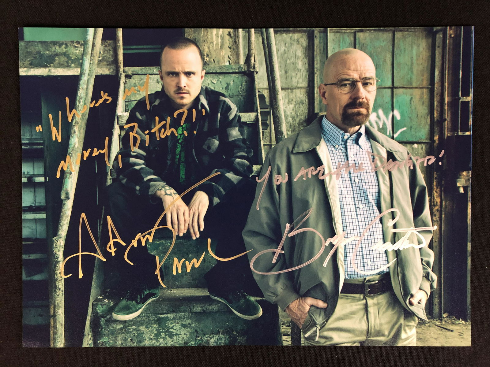 BRYAN CRANSTON AND AARON PAUL SIGNED BREAKING BAD 8 X 10 (RA COA) (1 of 2)
