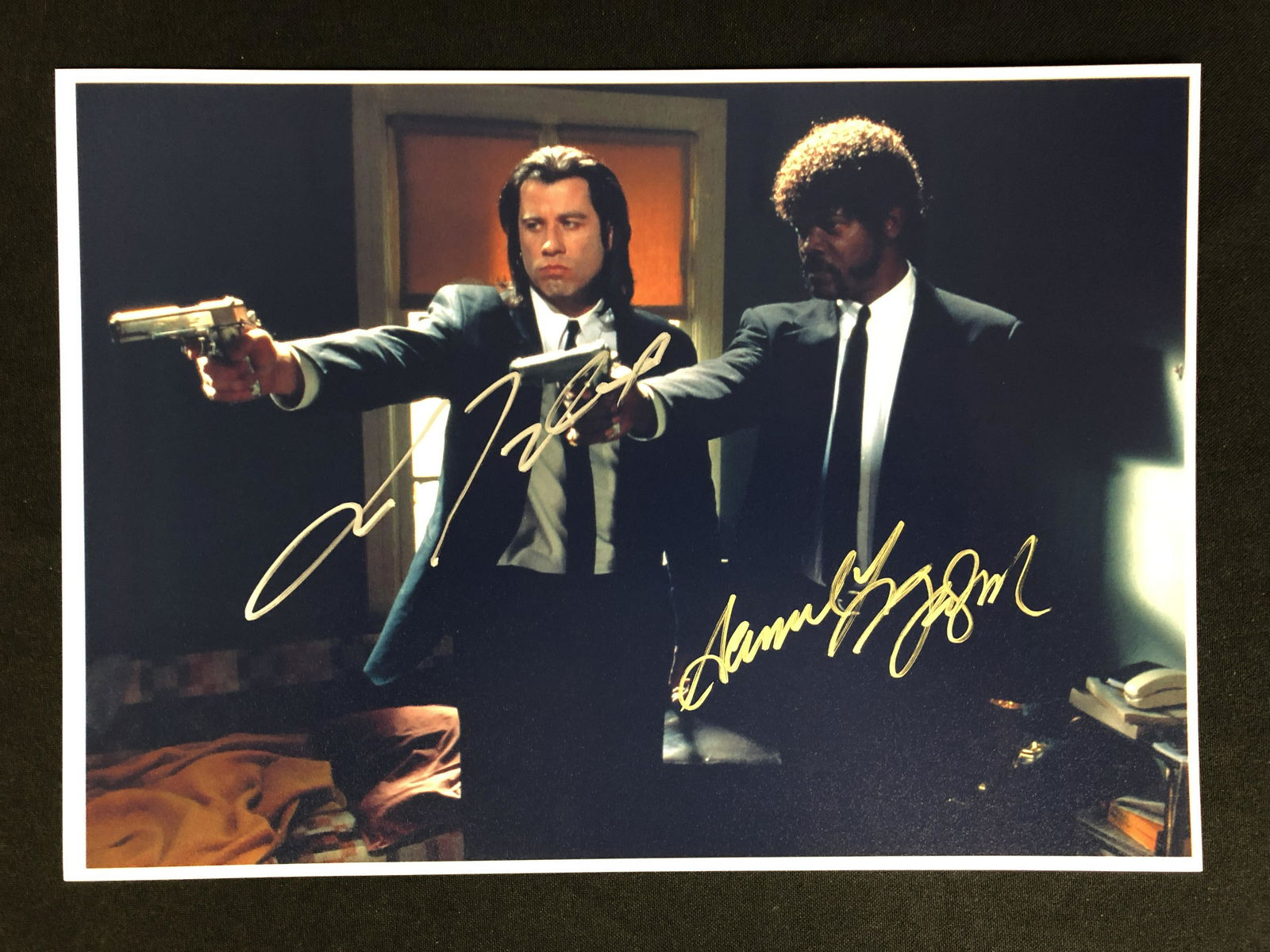 JOHN TRAVOLTA AND SAMUEL L. JACKSON SIGNED 8X10 PHOTO (RA COA) (1 of 4)
