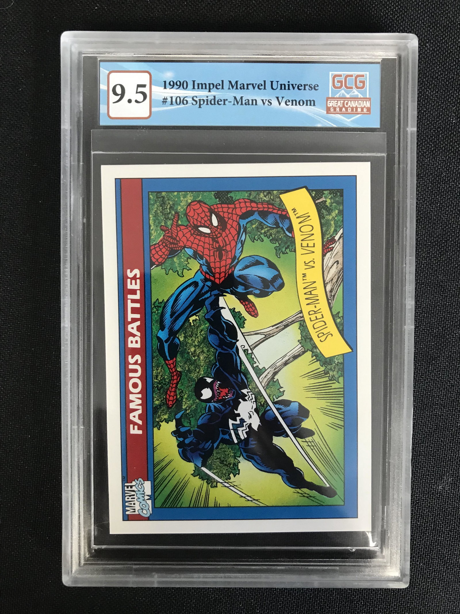 1990 IMPEL MARVEL UNIVERSE NO. 106 SPIDER-MAN VS VENOM (GCG 9.5): 1990 IMPEL MARVEL UNIVERSE NO. 106 SPIDER-MAN VS VENOM (GCG 9.5)