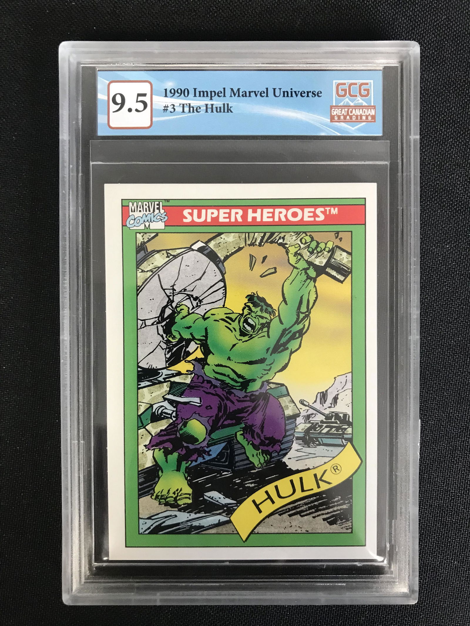 1990 IMPEL MARVEL UNIVERSE NO. 3 THE HULK (GCG 9.5): 1990 IMPEL MARVEL UNIVERSE NO. 3 THE HULK (GCG 9.5)