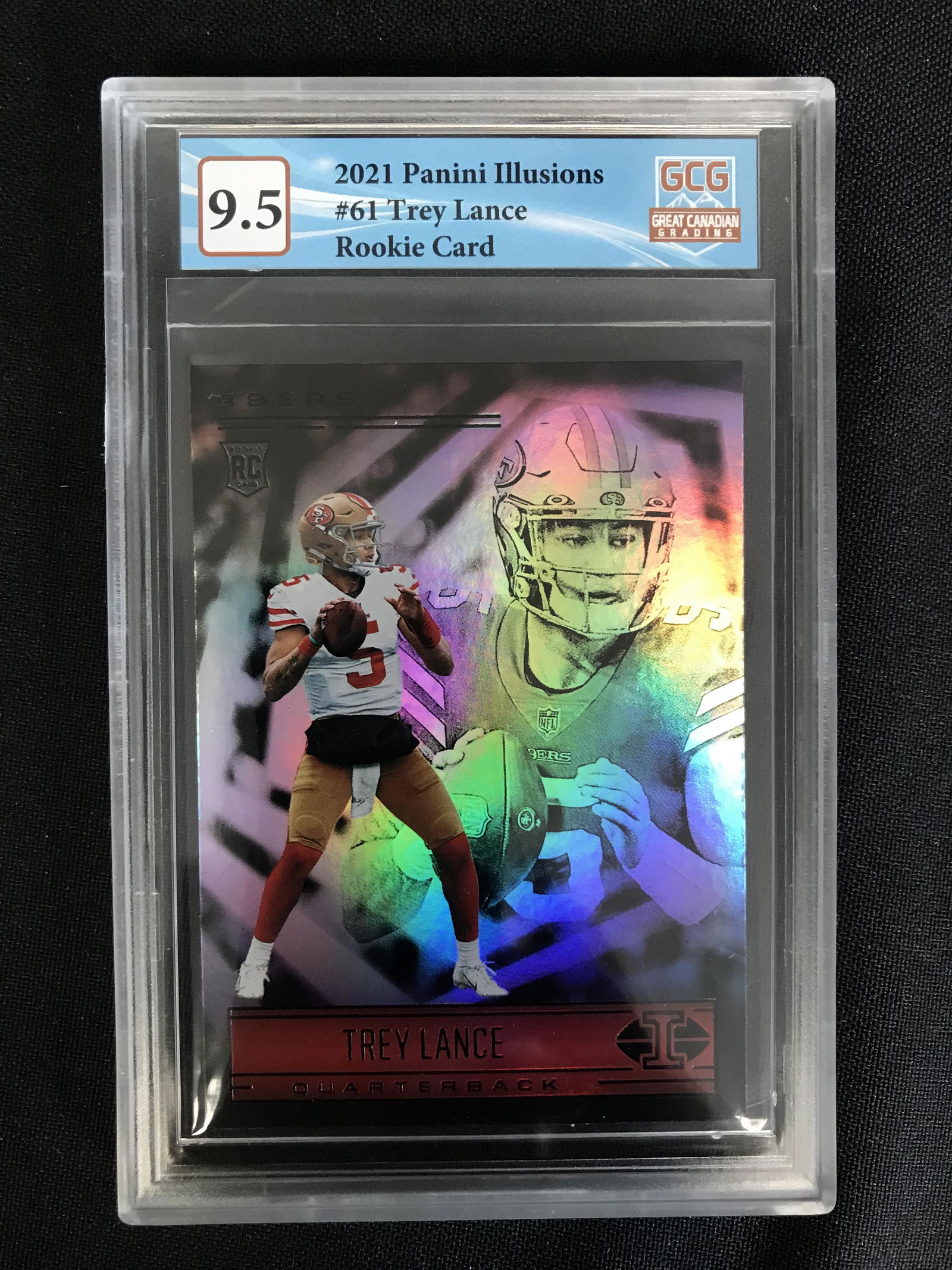 2021 PANINI ILLUSIONS NO. 61 TREY LANCE RC (GCG 9.5) (1 of 2)