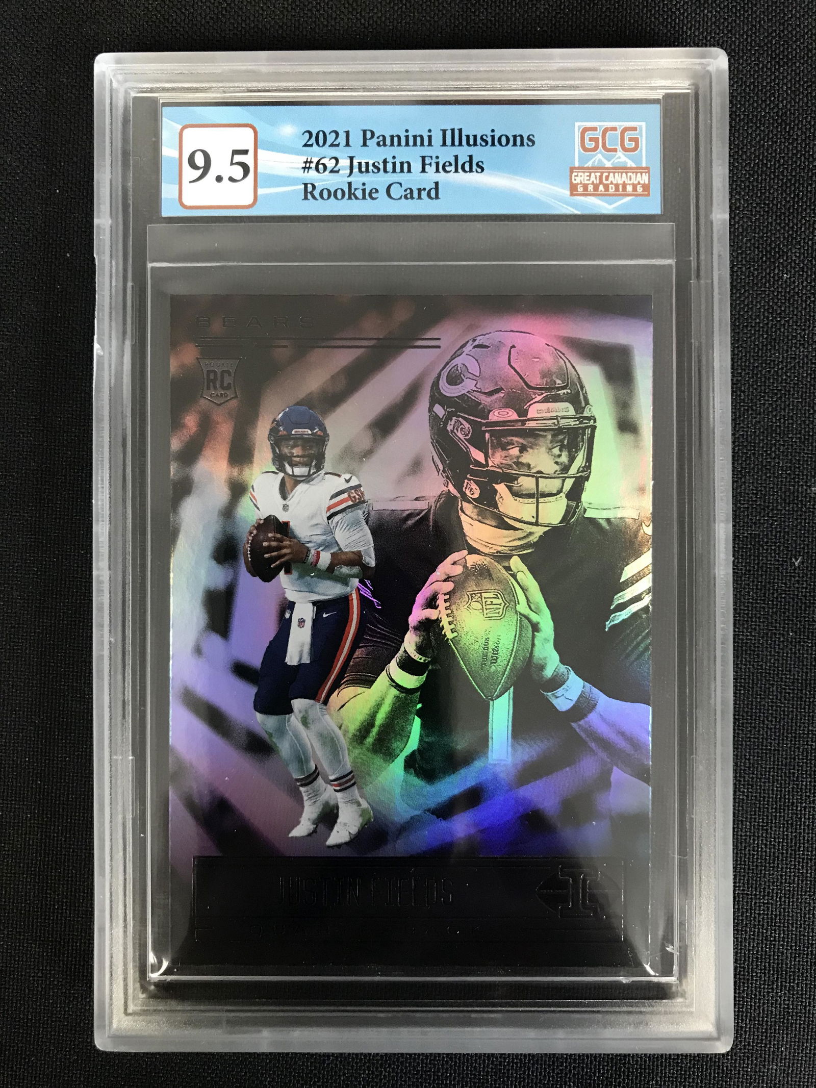 2021 PANINI ILLUSIONS NO. 62 JUSTIN FIELDS RC (GCG 9.5) (1 of 2)