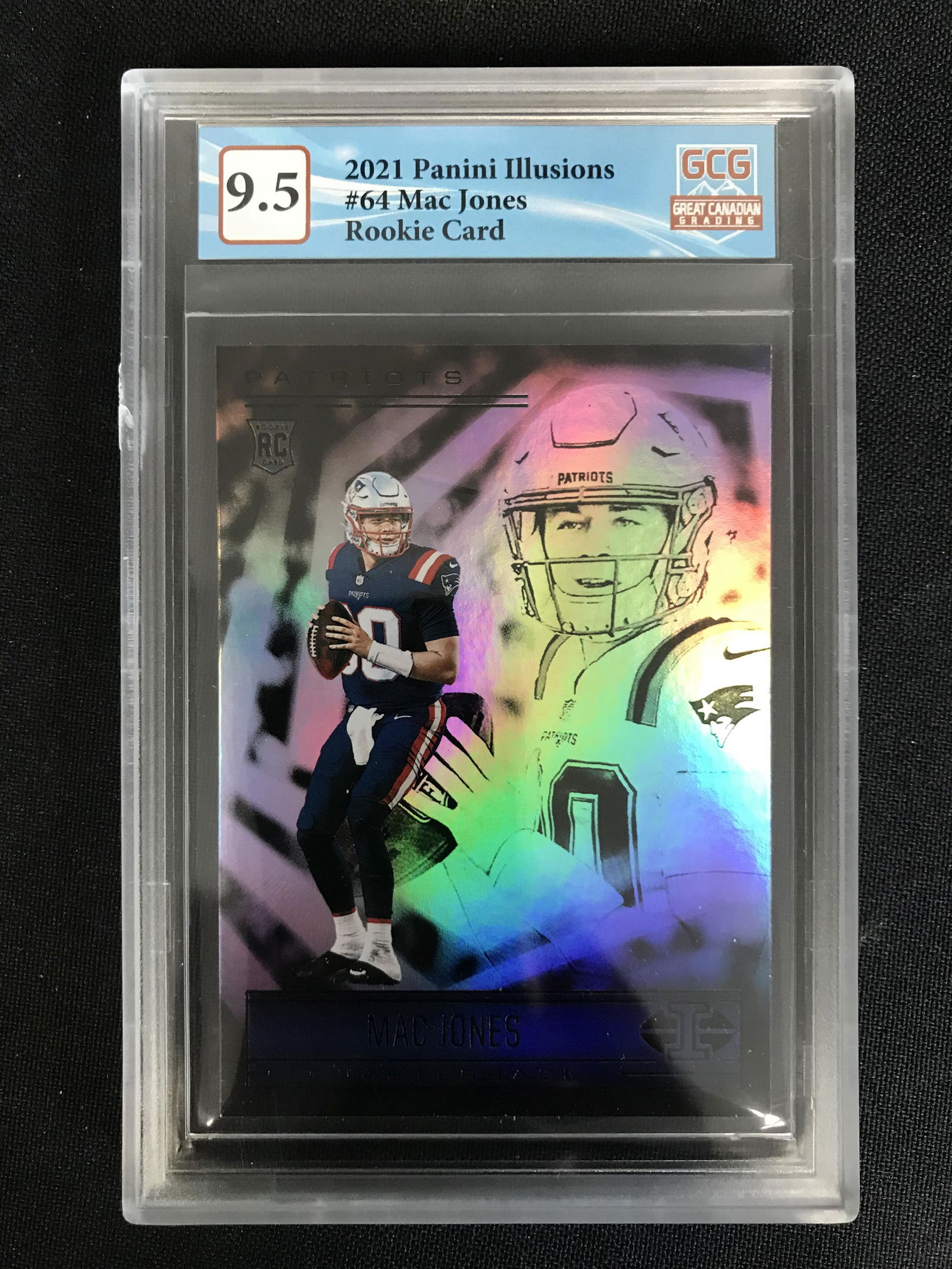 2021 PANINI ILLUSIONS NO. 64 MAC JONES RC (GCG 9.5) (1 of 2)