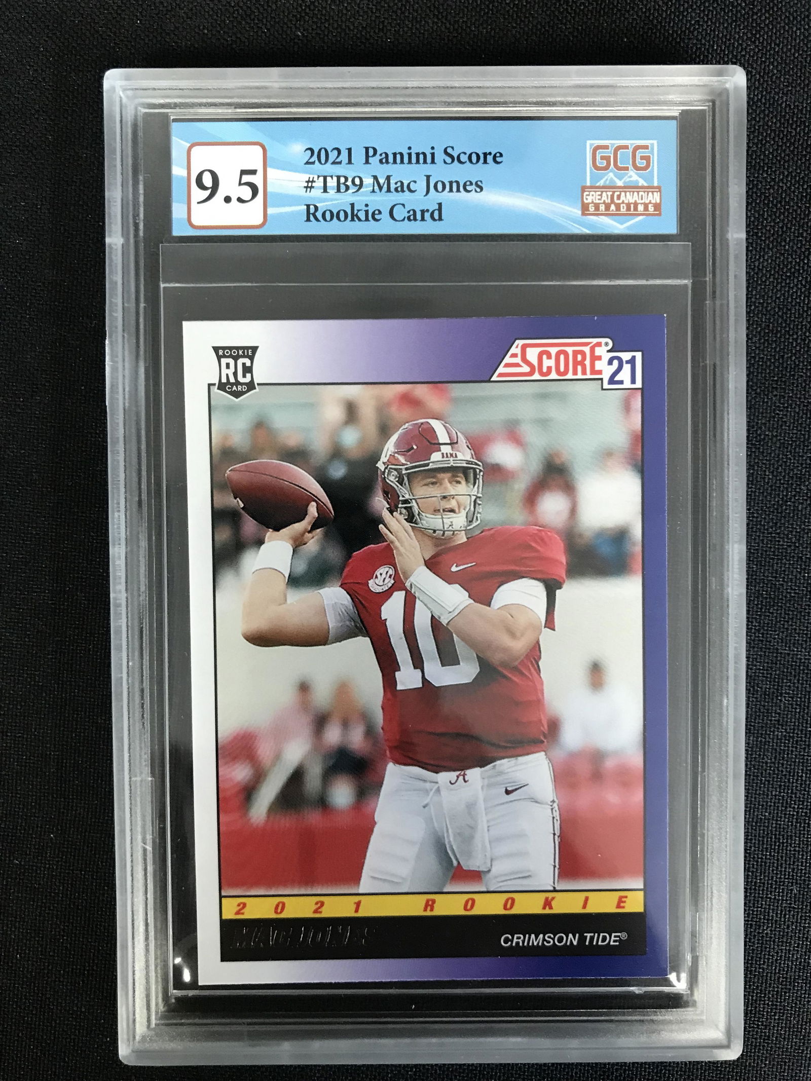 2021-22 PANINI SCORE NO. TB-9 MAC JONES RC (GCG 9.5) (1 of 2)