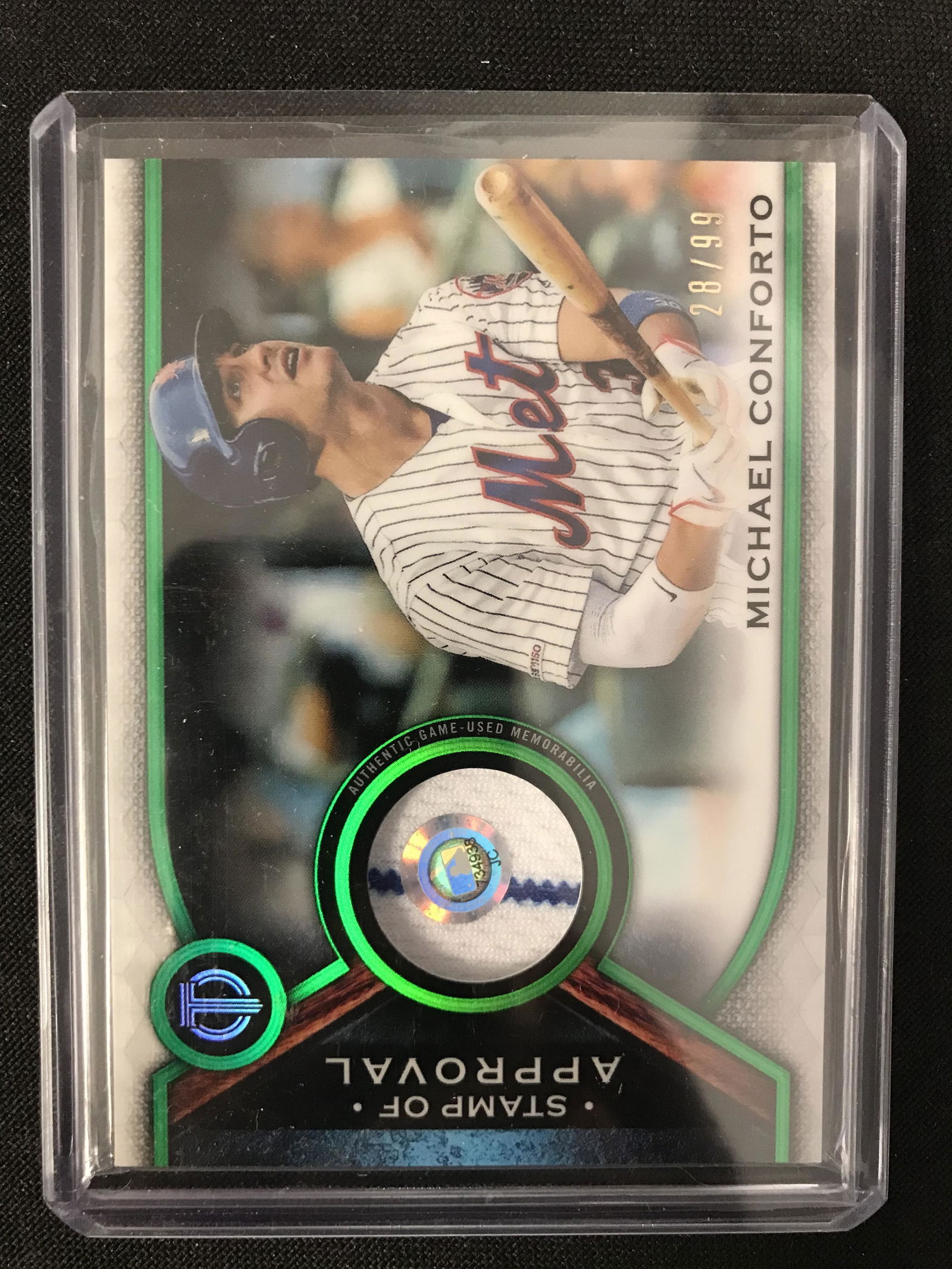 2021 TOPPS TRIBUTE MICHAEL CONFORTO STAMP OF APPROVAL GREEN /99 (1 of 1)