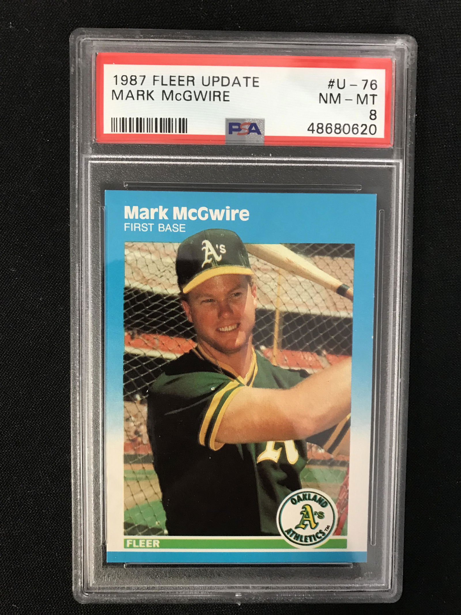 1987 FLEER UPDATE NO. U-76 MARK McGWIRE (PSA 8) (1 of 1)