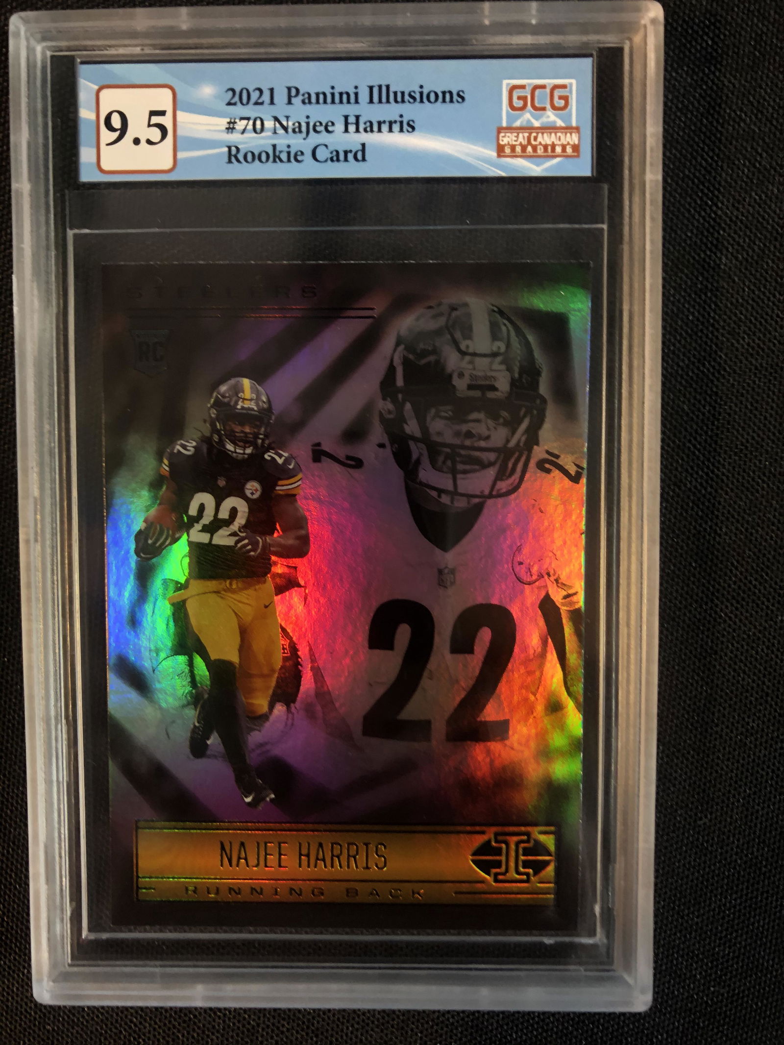 2021 PANINI ILLUSIONS NO. 70 NAJEE HARRIS RC (GCG 9.5) (1 of 2)
