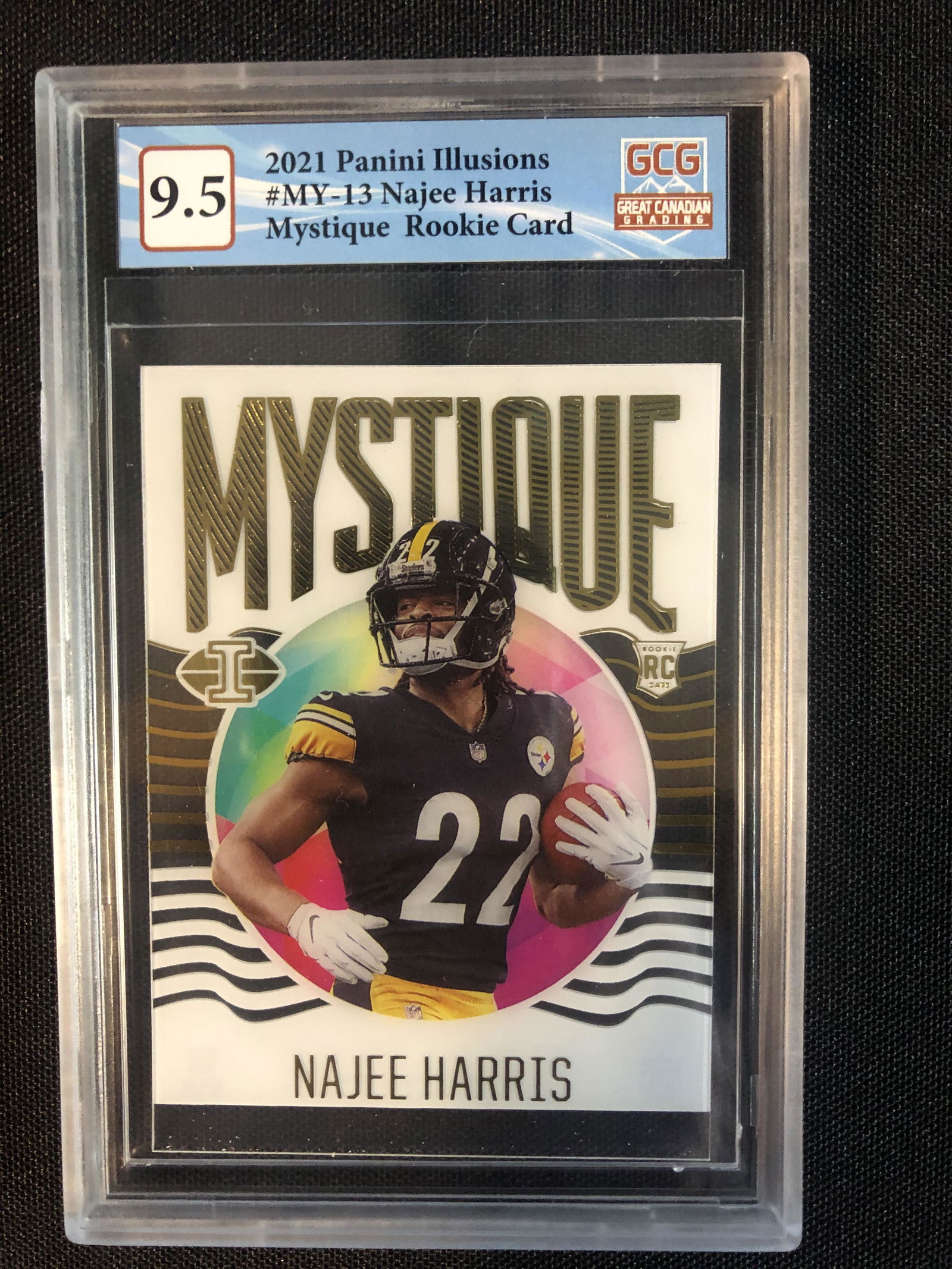 2021 PANINI ILLUSIONS NO. MY-13 NAJEE HARRIS RC (GCG 9.5) (1 of 2)