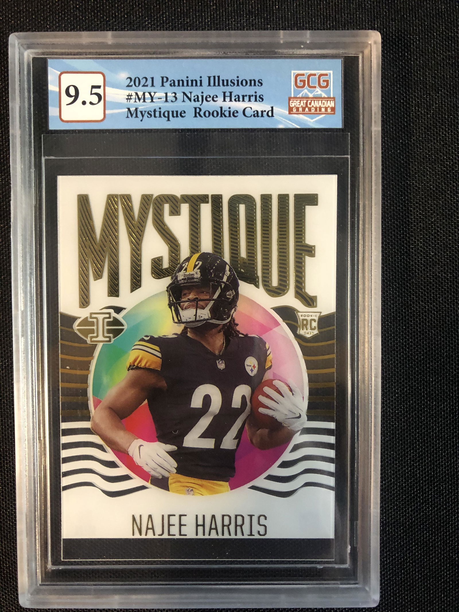 2021 PANINI ILLUSIONS NO. MY-13 NAJEE HARRIS RC (GCG 9.5) (1 of 2)