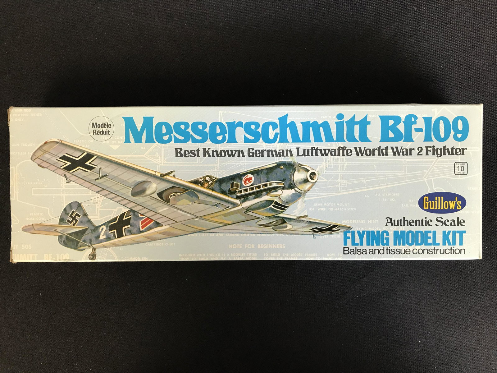 SEALED GUILLOWS MESSERSCHMITT BF-109 FLYING MODEL KIT (1 of 1)