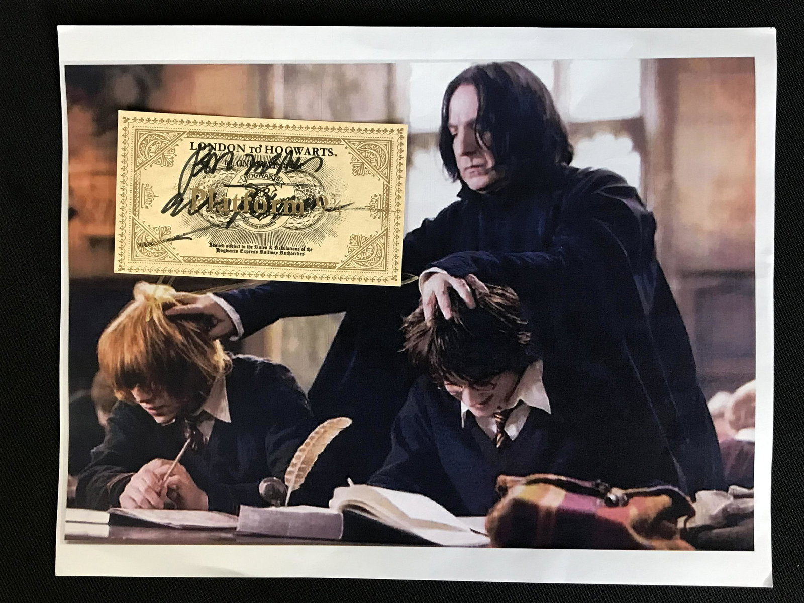 ALAN RICKMAN SIGNED LONDON TO HOWARTS TRAIN TICKET (RA COA) (1 of 3)