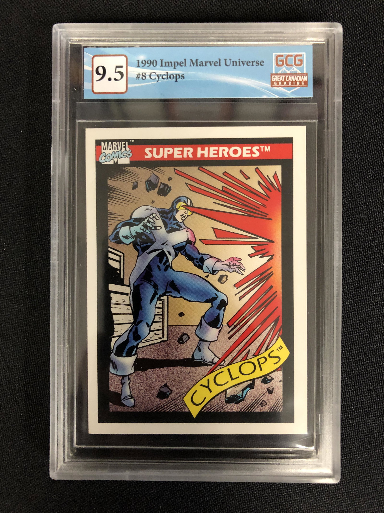 1990 IMPEL MARVEL UNIVERSE NO. 8 CYCLOPS (GCG 9.5): 1990 IMPEL MARVEL UNIVERSE NO. 8 CYCLOPS (GCG 9.5)