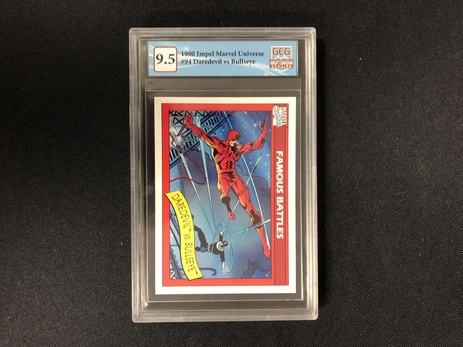 1990 IMPEL MARVEL UNIVERSE NO. 94 DAREDEVIL VS BULLSEYE (GCG 9.5) (1 of 2)