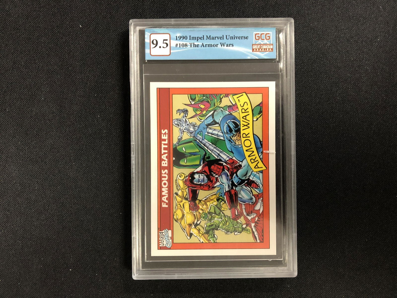1990 IMPEL MARVEL UNIVERSE NO. 108 ARMOR WARS (GCG 9.5): 1990 IMPEL MARVEL UNIVERSE NO. 108 ARMOR WARS (GCG 9.5)