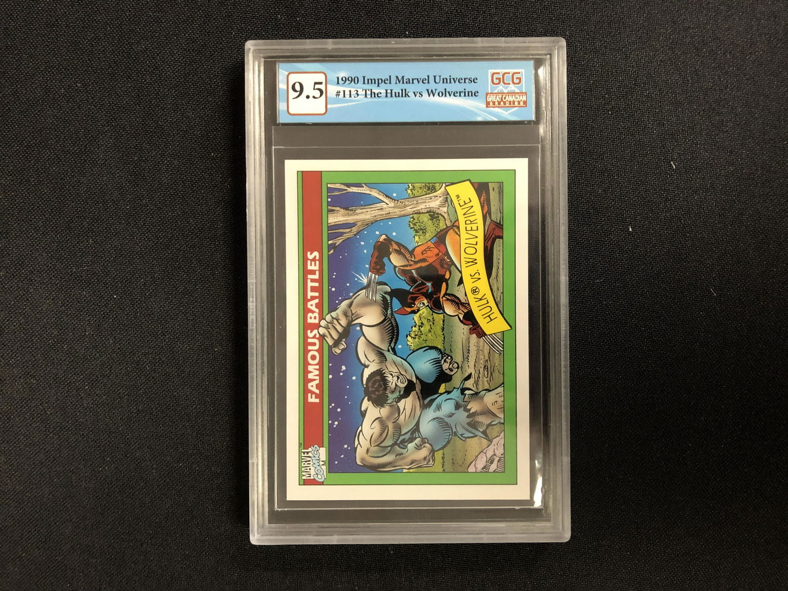 1990 IMPEL MARVEL UNIVERSE NO. 113 THE HULK VS WOLVERINE (GCG 9.5) (1 of 2)