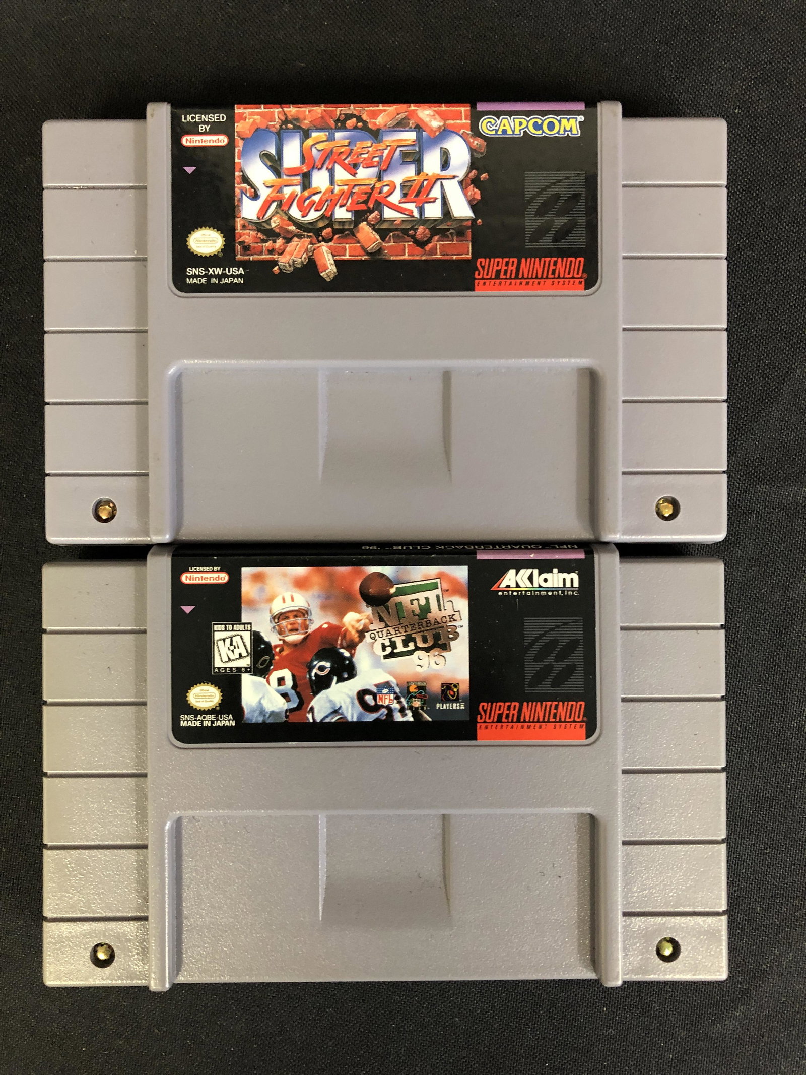 SUPER NINTENDO 2 VIDEO GAME CARTRIDGE LOT (1 of 1)