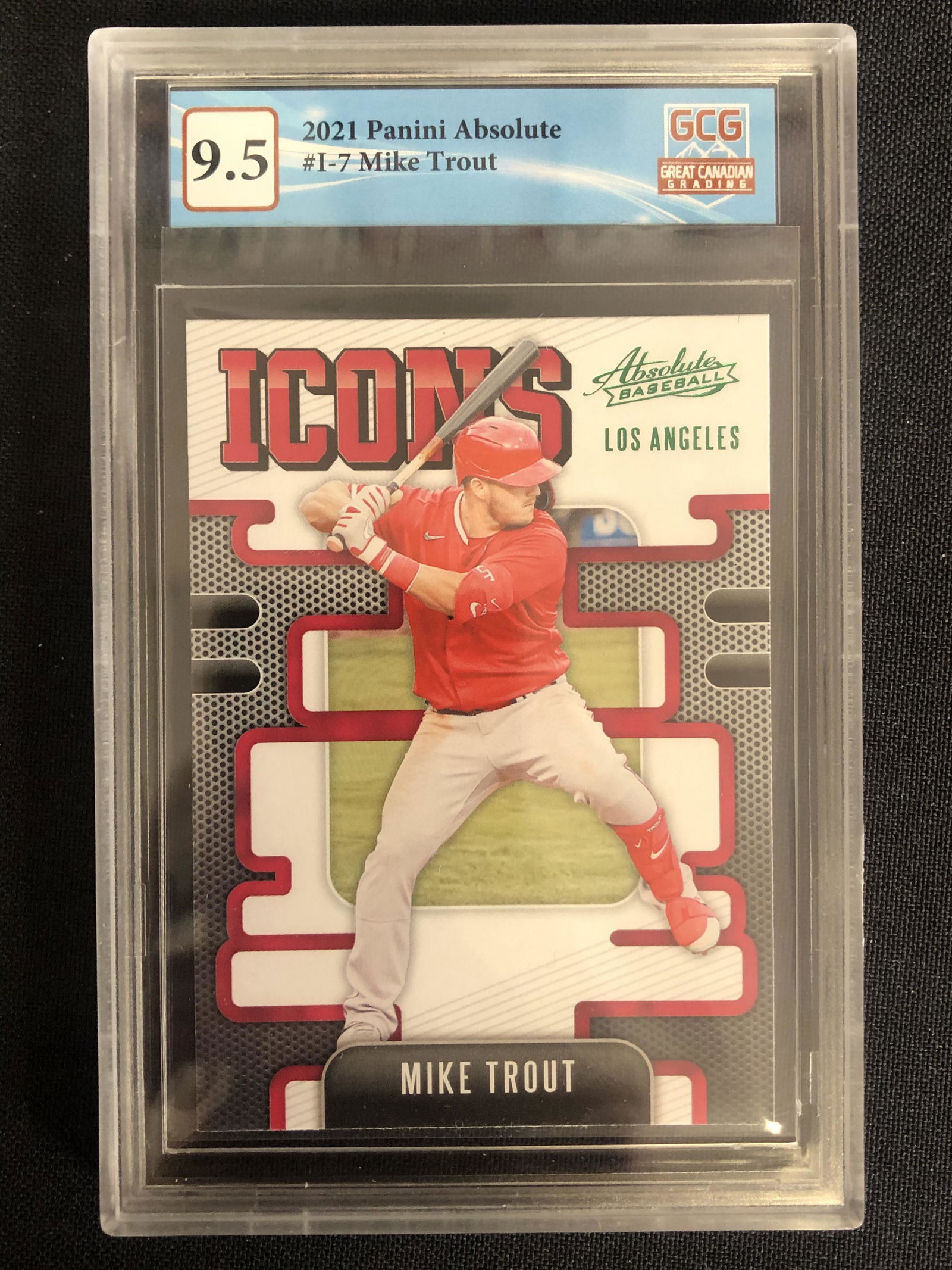 2021 PANINI ABSOLUTE NO. I-7 MIKE TROUT (GCG 9.5) (1 of 2)