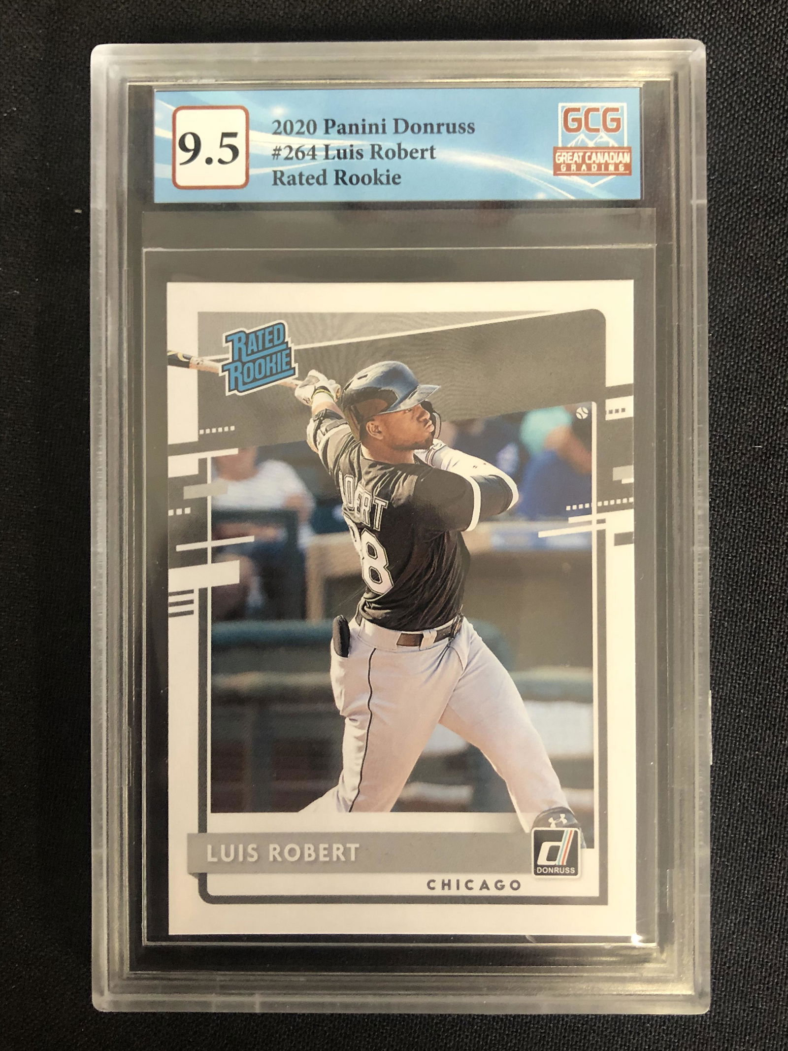 2020 PANINI DONRUSS NO. 264 LUIS ROBERT RATED ROOKIE (GCG 9.5) (1 of 2)