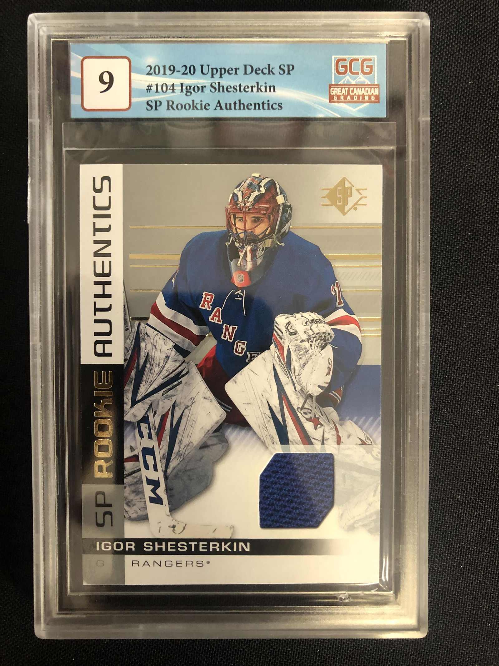 2019-20 UPPER DECK SP NO. 104 IGOR SHESTERKIN ROOKIE AUTHENTICS (GCG 9) (1 of 2)