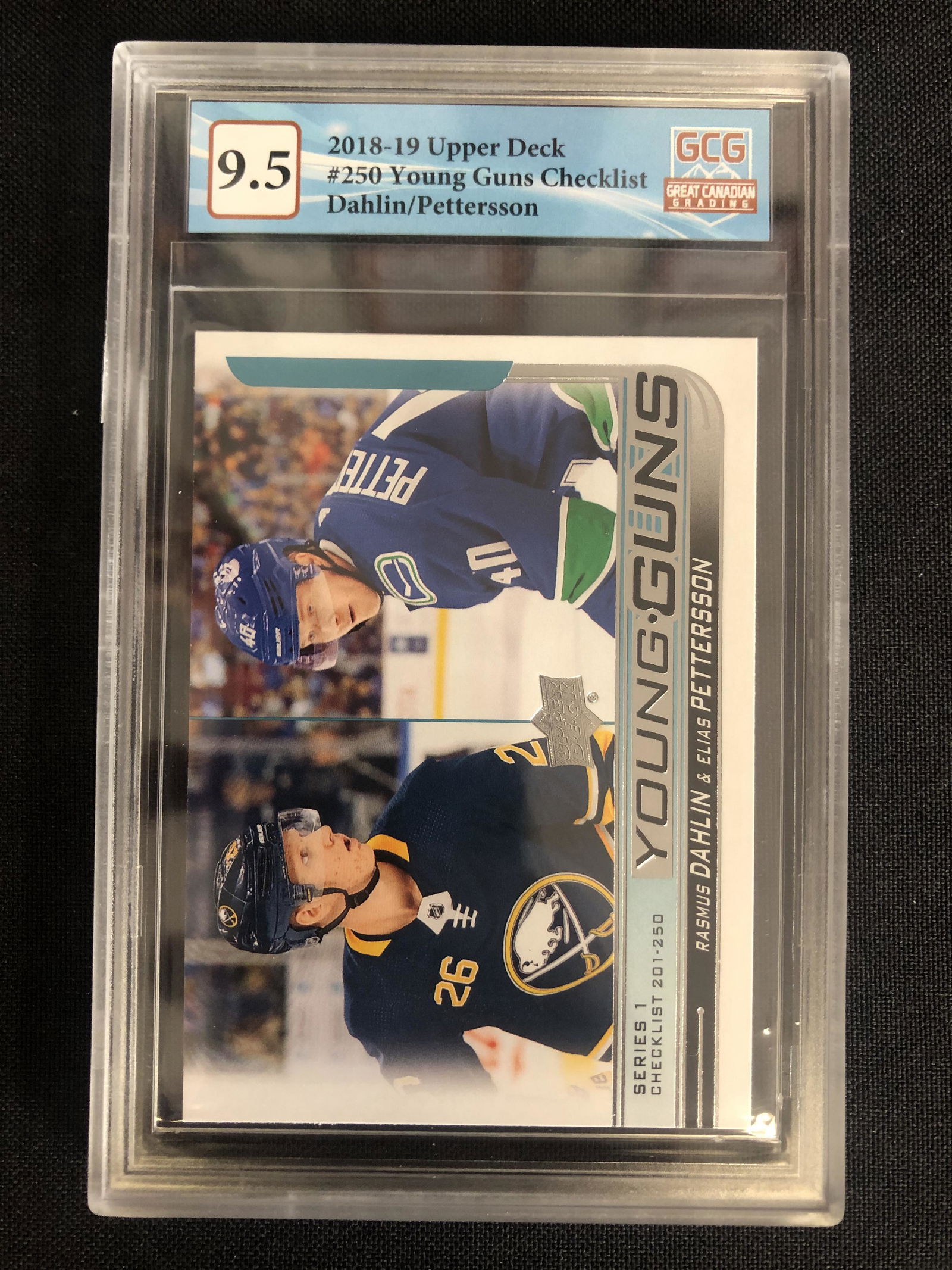 2018-19 UPPER DECK NO. 250 YOUNG GUNS CHECKLIST (GCG 9.5) (1 of 2)