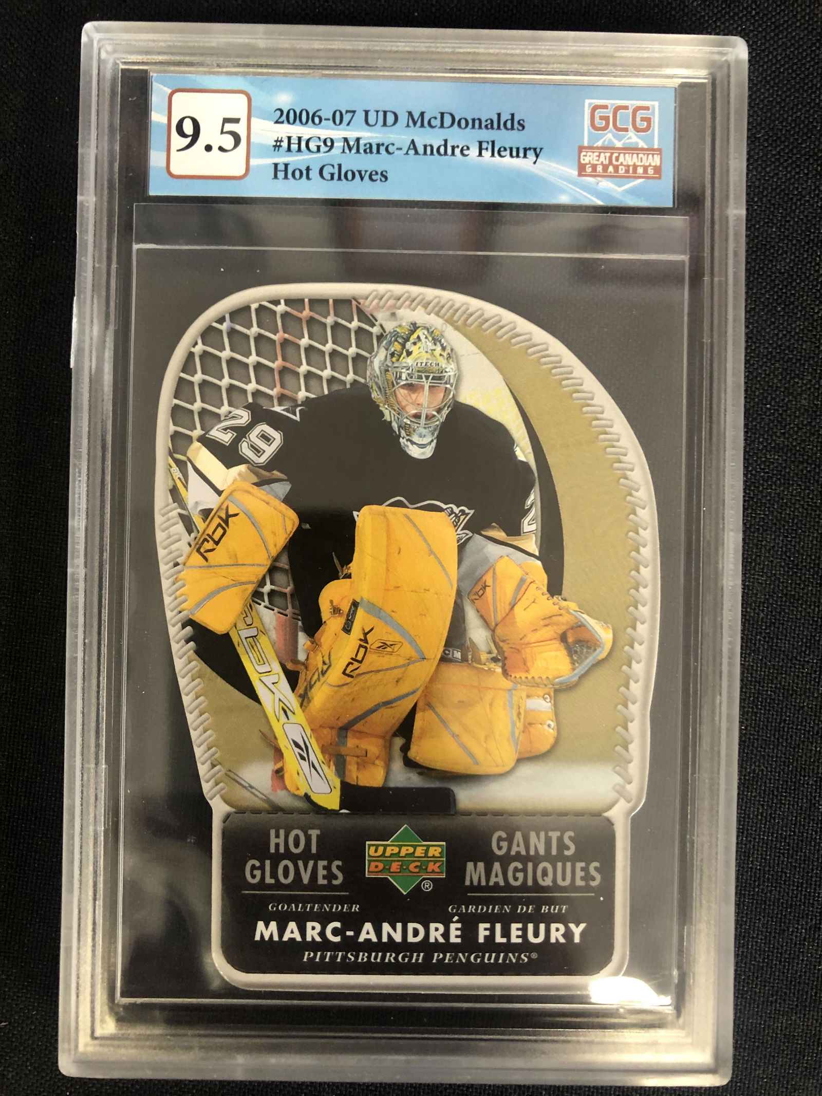 2006-07 UD McDONALDS NO. HG9 MARC-ANDRE FLEURY HOT GLOVES (GCG 9.5) (1 of 2)