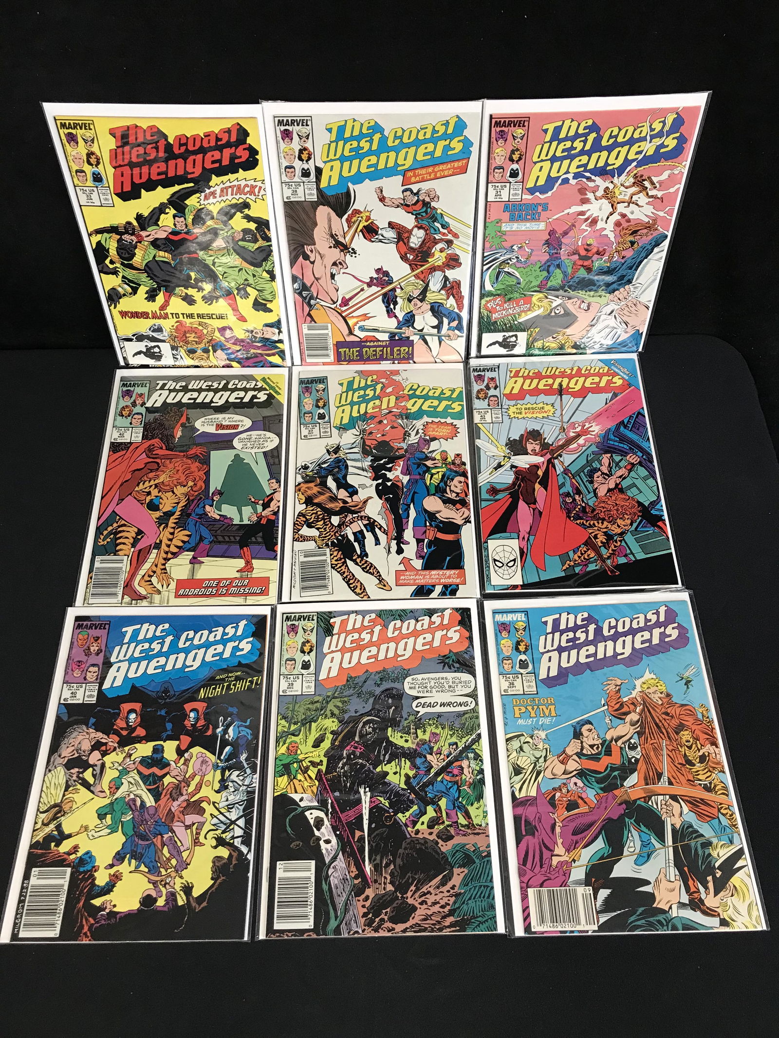 THE WESTCOAST AVENGERS ASSORTED COMIC BOOK LOT (1 of 1)