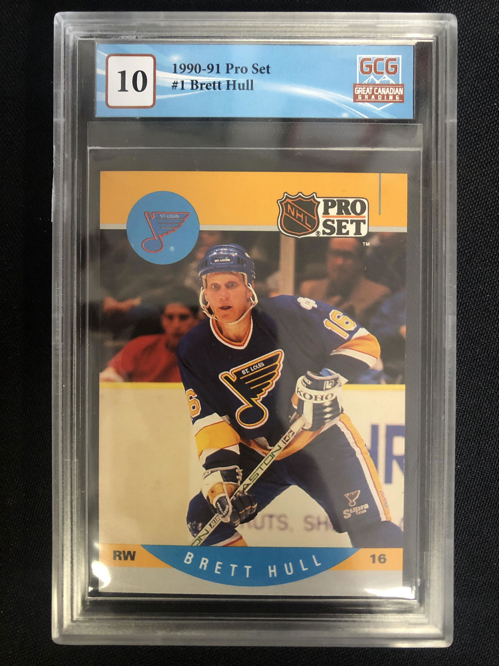 1990-91 PRO SET NO. 1 BRETT HULL (GCG 10) (1 of 2)