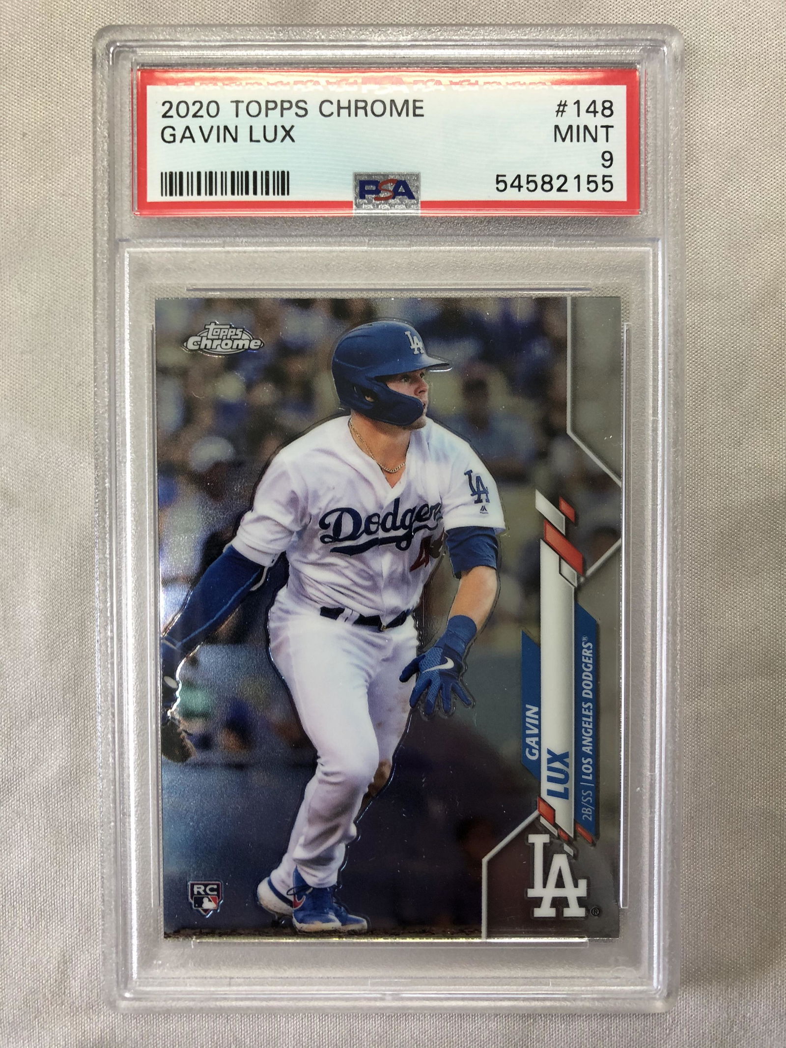 2018 TOPPS CHROME NO. 48 GAVIN LUX RC (PSA 9) (1 of 1)
