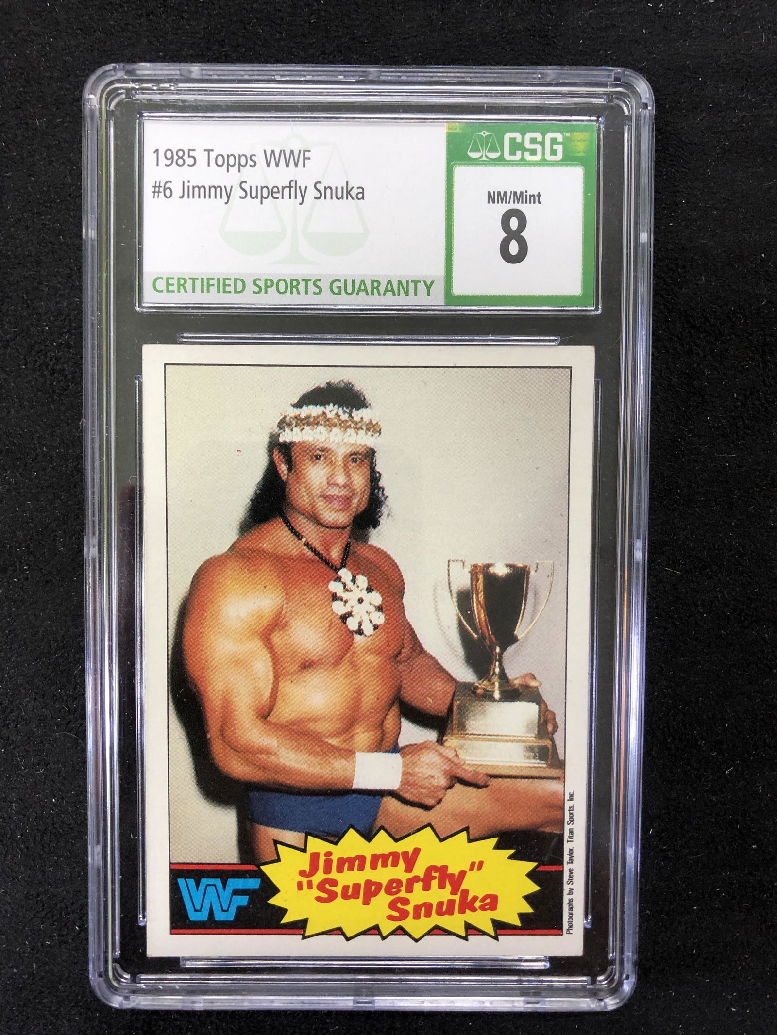 1985 TOPPS WWF NO. 6 JIMMY SUPERFLY SNUKA (CSG 8) (1 of 1)
