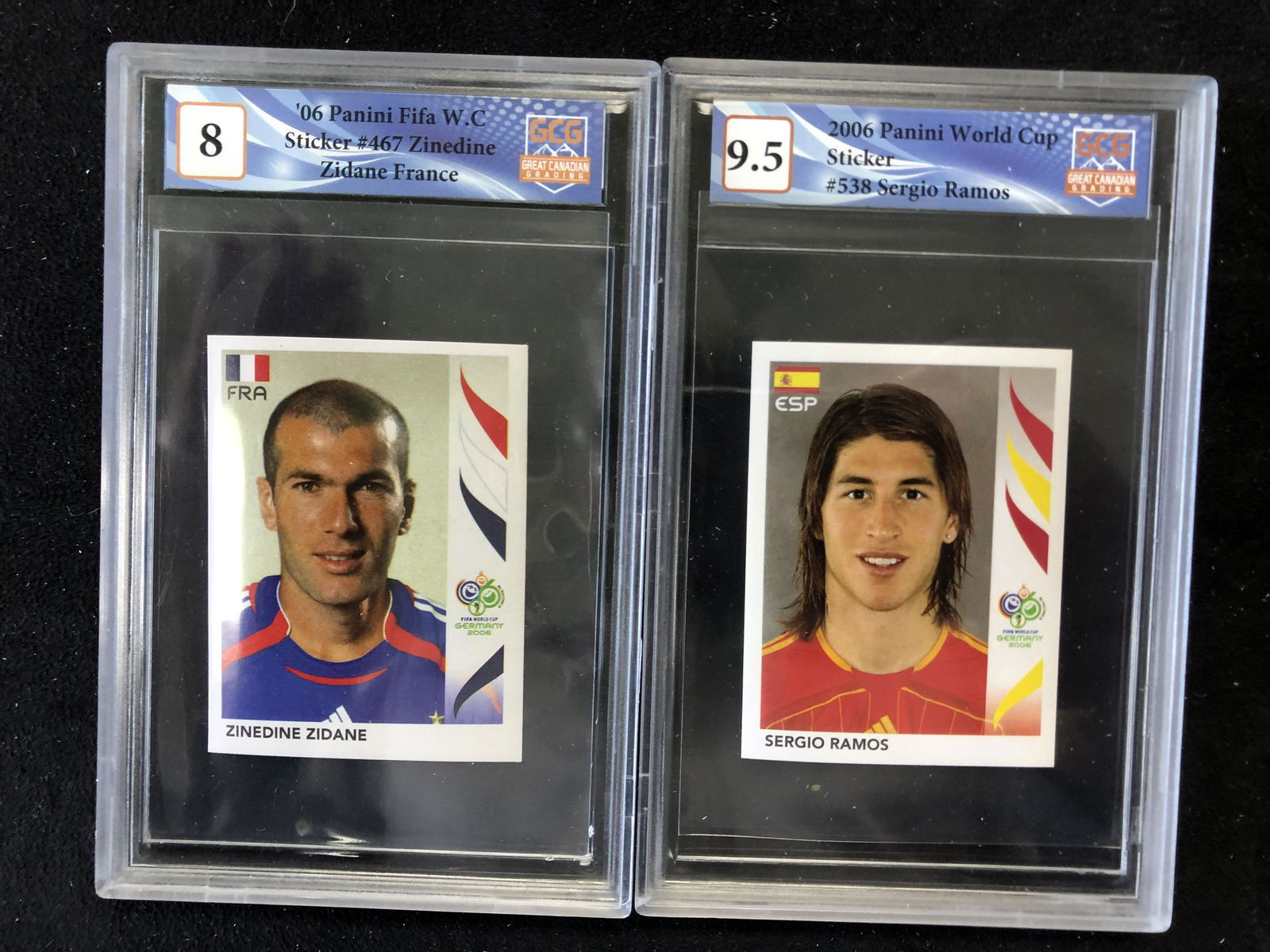 2006 PANINI FIFA WORLD CUP ZIDANE/RAMOS GRADED TRADING CARD LOT (GCG 10) (1 of 1)