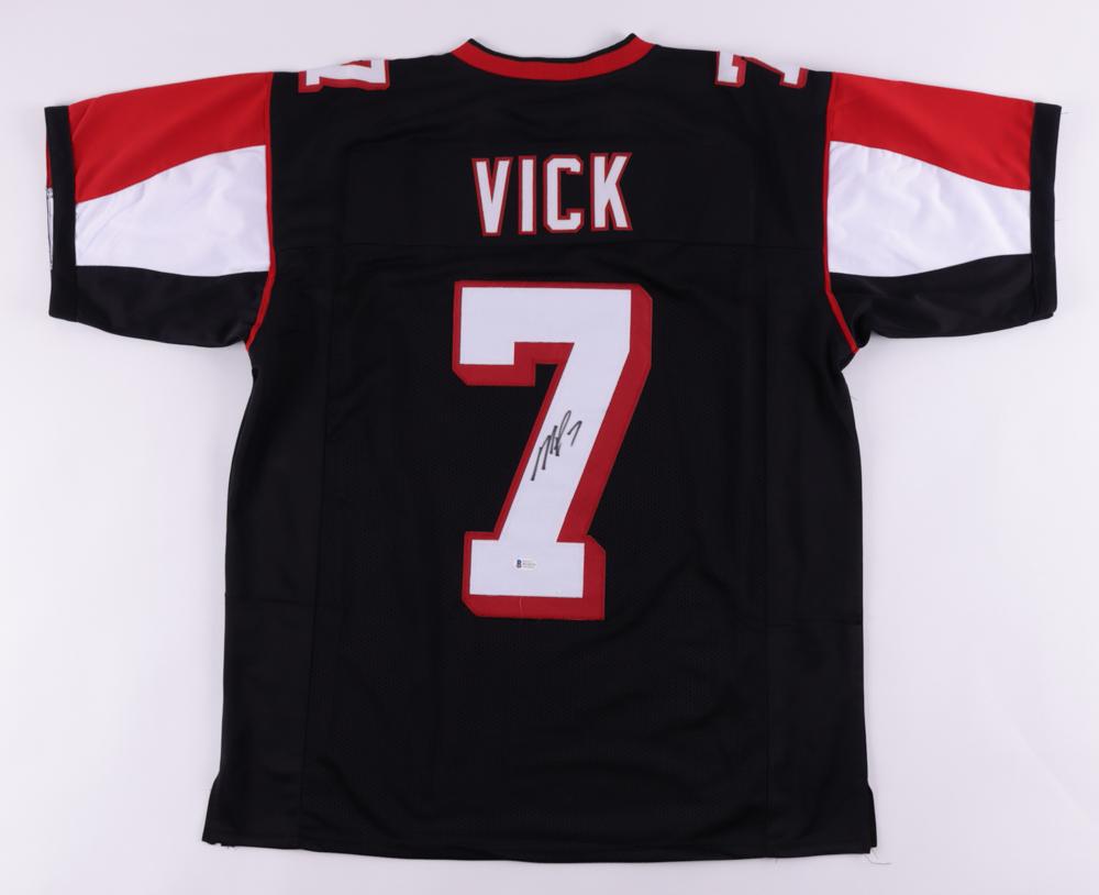 MICHAEL VICK SIGNED ATLANTA FALCONS PRO STYLE FOOTBALL JERSEY (BECKETT COA) (1 of 3)