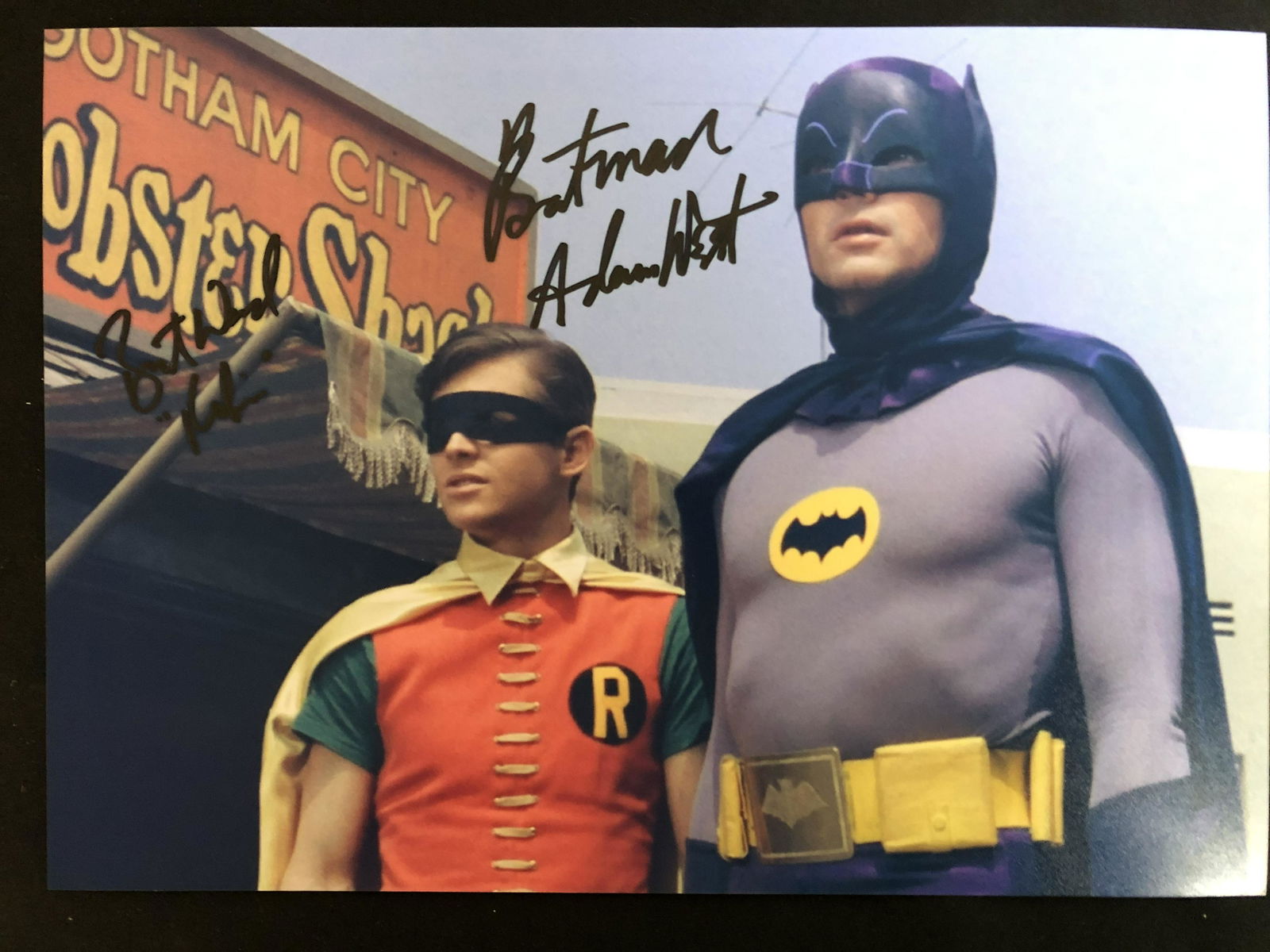 ADAM WEST & BURT WARD SIGNED BATMAN & ROBIN 8X10 PHOTO (REAL AUTHENTIC COA) (1 of 2)