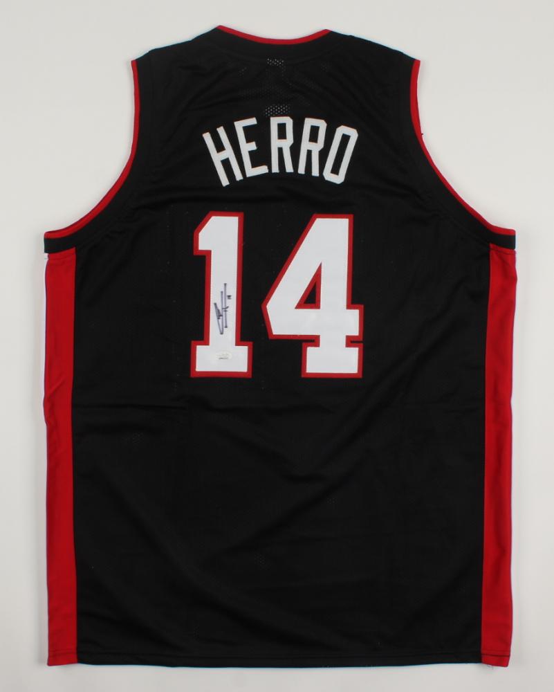 TYLER HERRO SIGNED MIAMI HEAT PRO STYLE BASKETBALL JERSEY (JSA COA) (1 of 3)