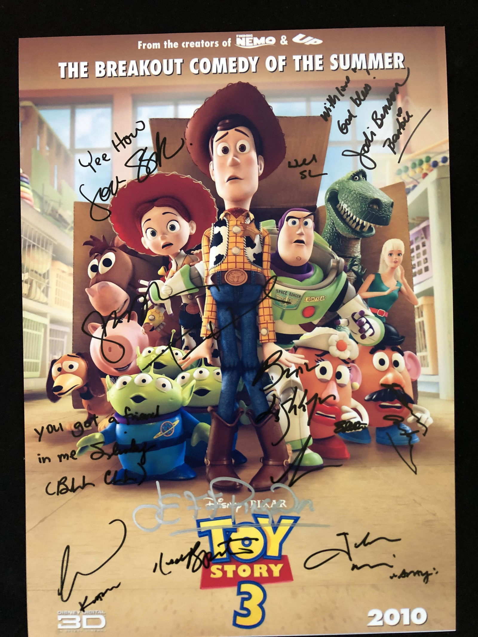 TOY STORY 3 CAST SIGNED 8X10 MOVIE POSTER (RA COA) (1 of 2)