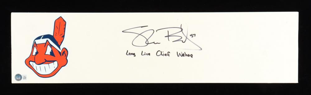 SHANE BIEBER SIGNED FRAMED CLEVELAND INDIANS LOGO PHOTO (BECKETT COA) (1 of 2)