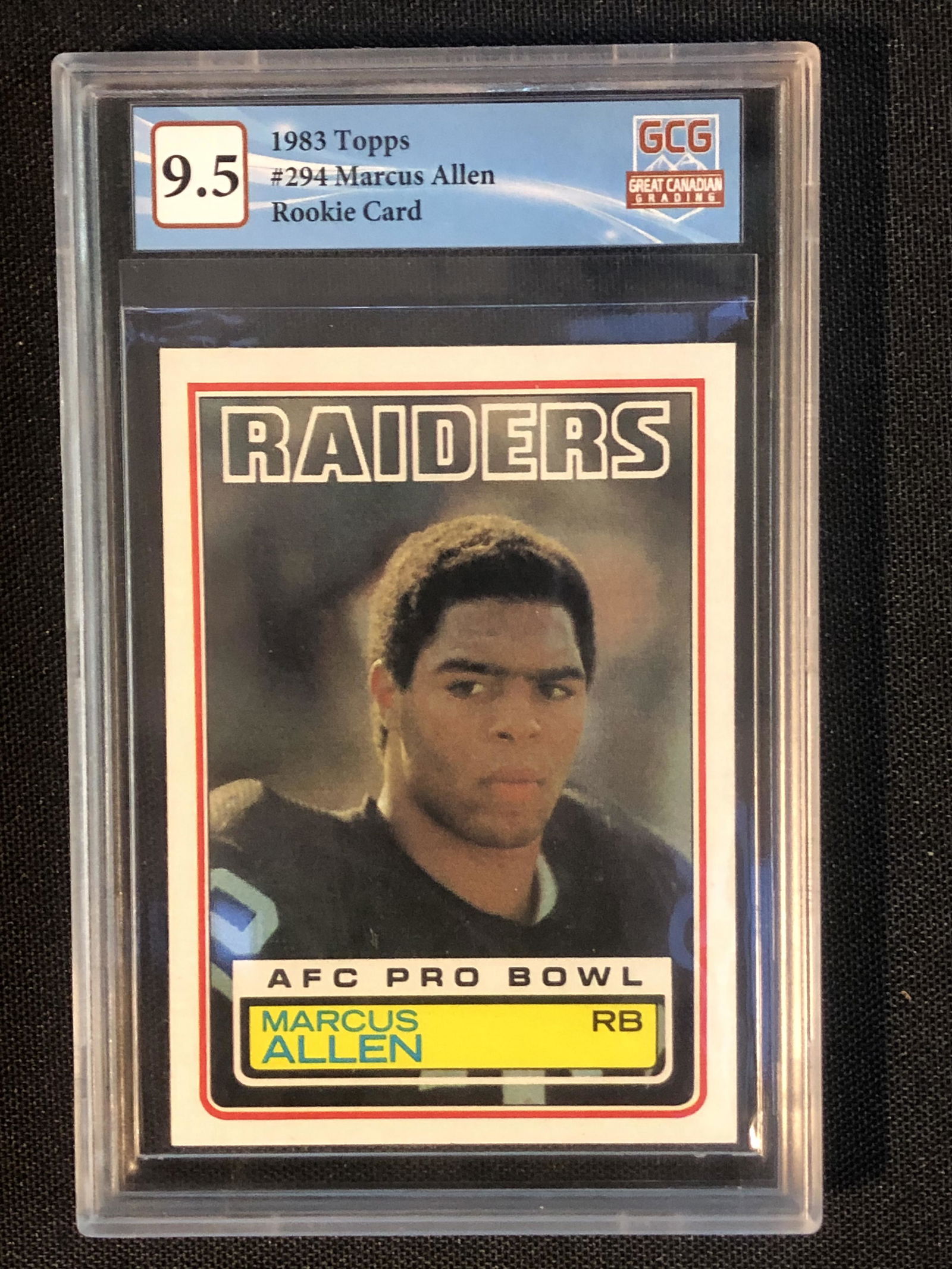 1983 TOPPS NO. 294 MARCUS ALLEN RC (GCG 9.5) (1 of 2)