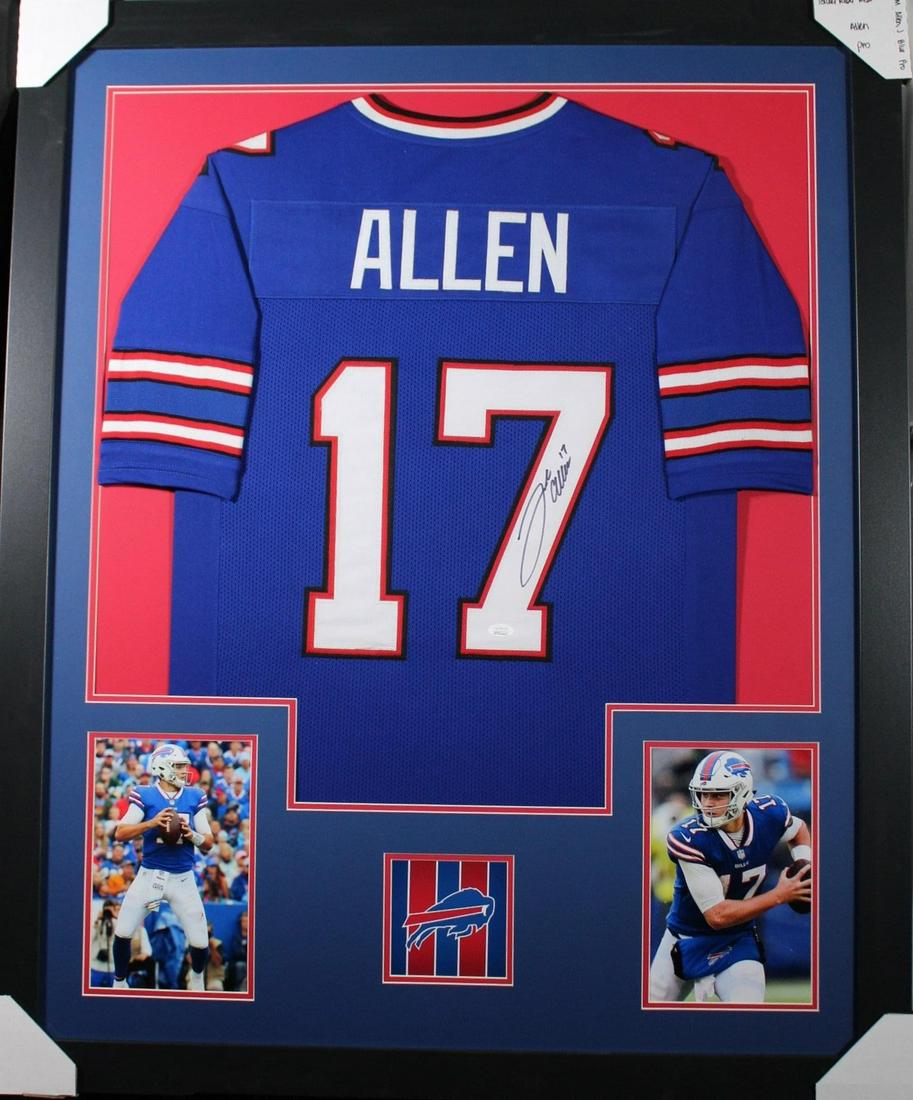 Josh Allen Signed 35x43 Custom Framed Jersey Display (JSA) (1 of 1)