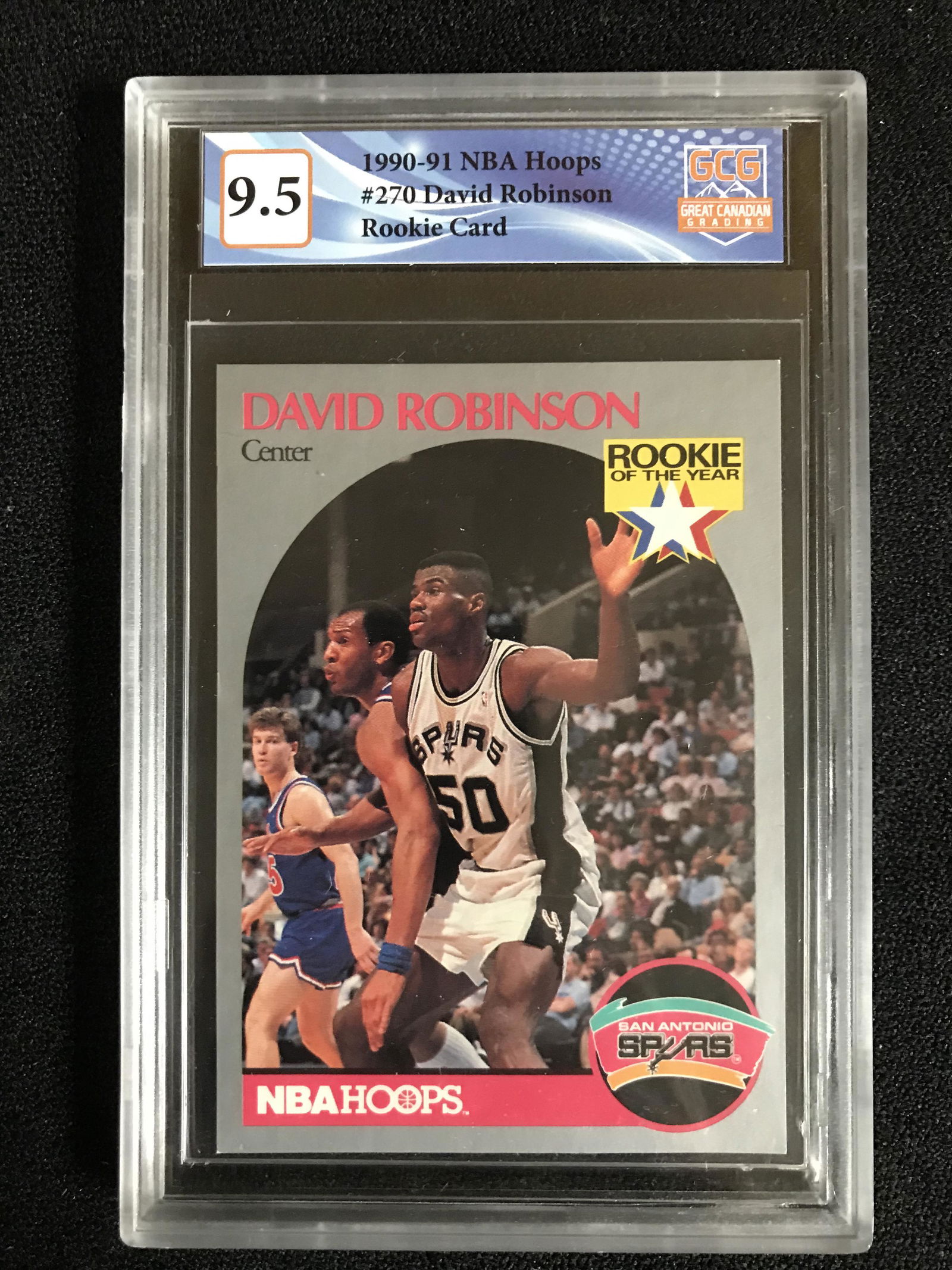 1990-91 NBA HOOPS NO. 270 DAVID ROBINSON RC (GCG 9.5) (1 of 1)