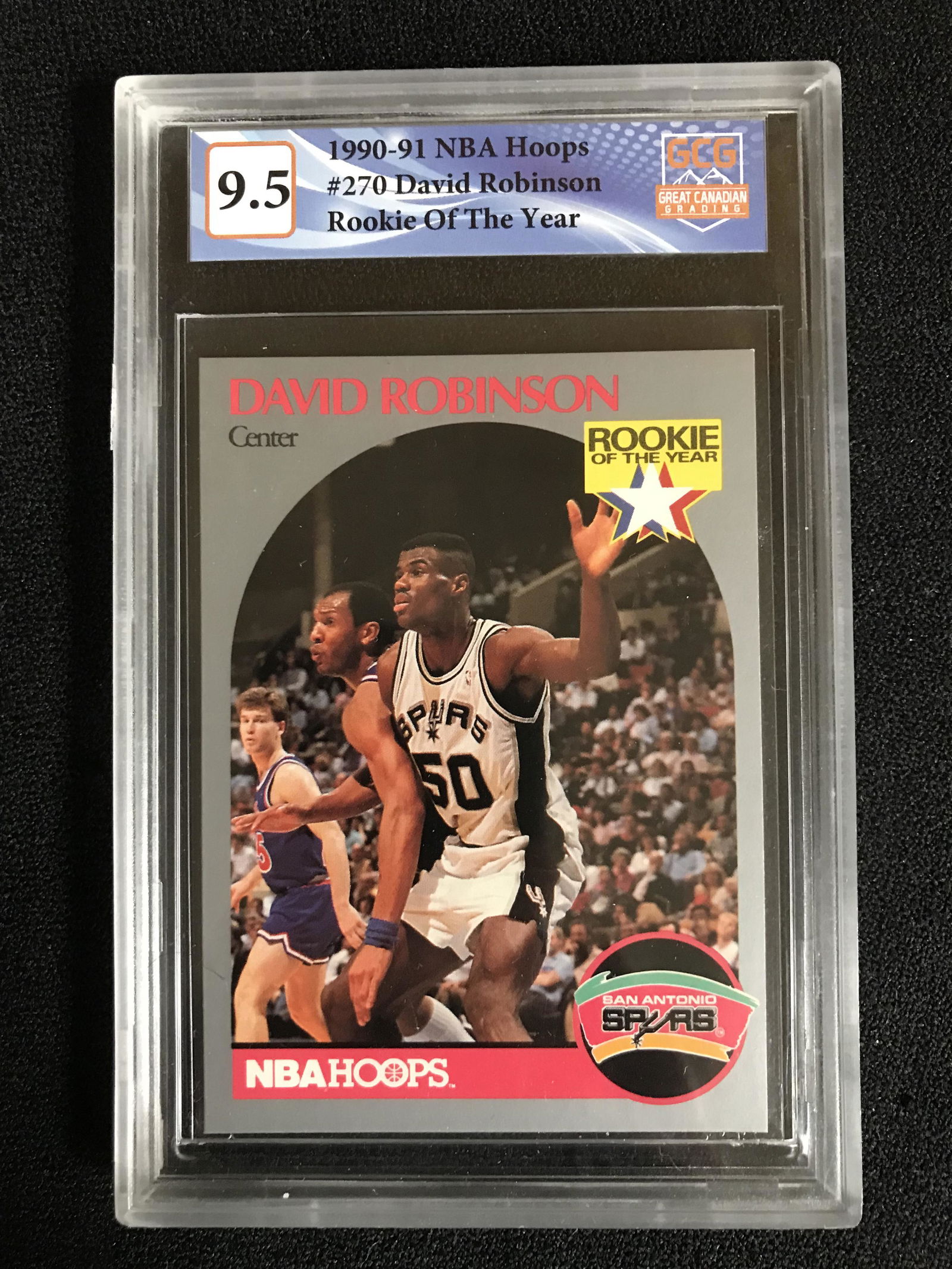 1990-91 NBA HOOPS NO. 270 DAVID ROBINSON RC (GCG 9.5) (1 of 1)