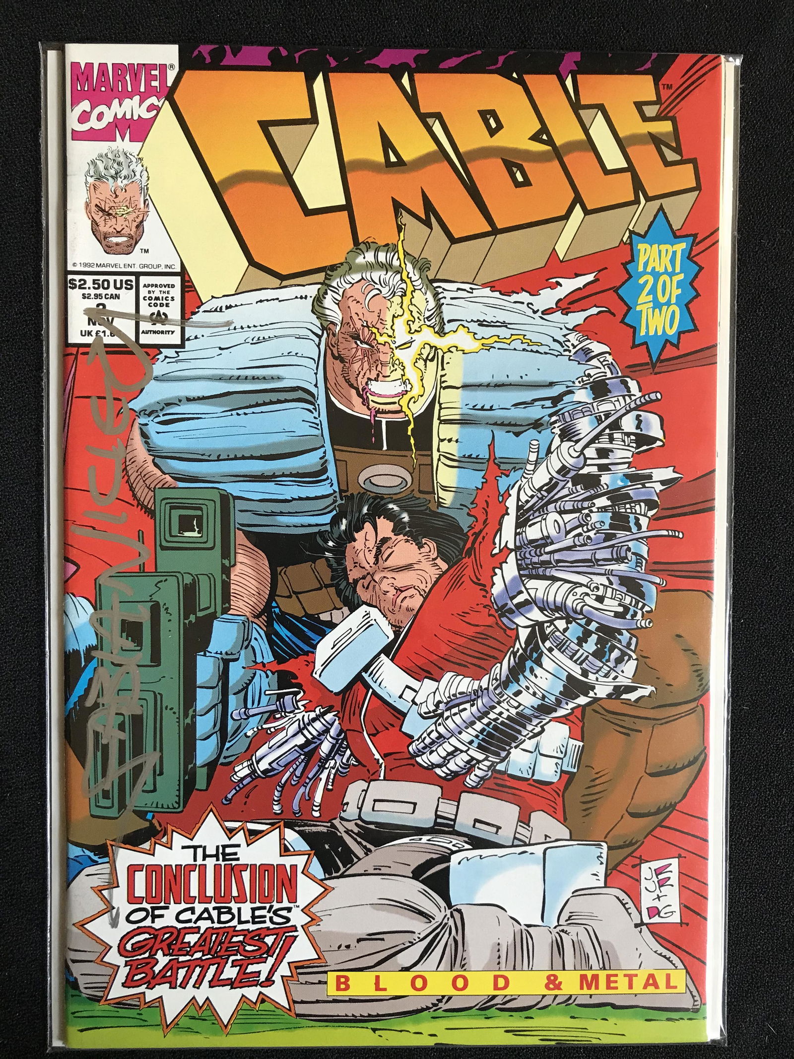FABIAN NICIEZA SIGNED CABLE NO. 2 (MARVEL COMICS) (1 of 1)
