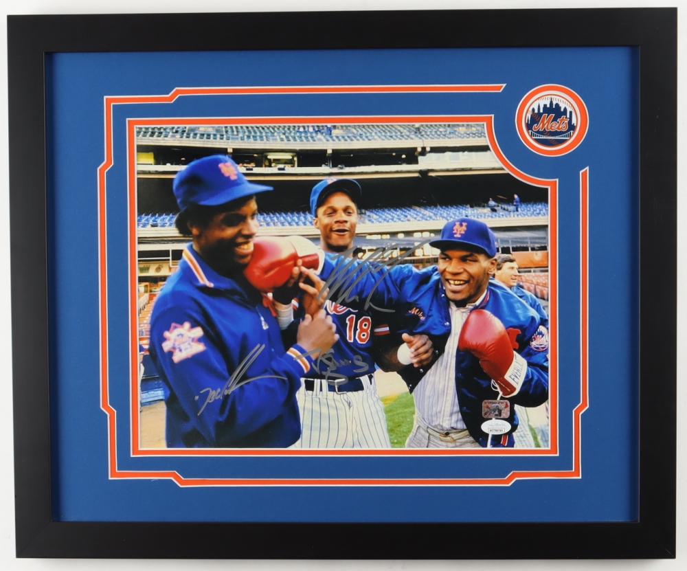 MIKE TYSON, DOC GOODEN AND DARRYL STRAWBERRY SIGNED 16X20 PHOTO (FITTERMAN COA) (1 of 2)