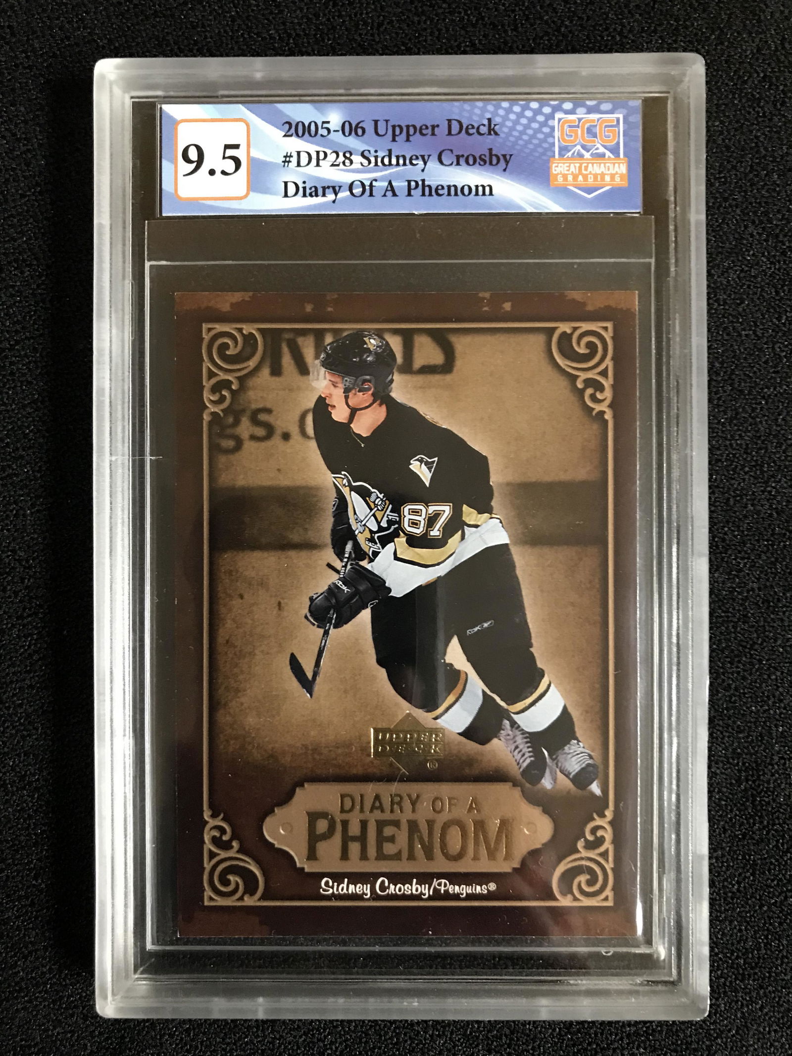 2005-06 UPPER DECK NO. DP28 SIDNEY CROSBY DAIRY OF A PHENOM (GCG 9.5) (1 of 1)