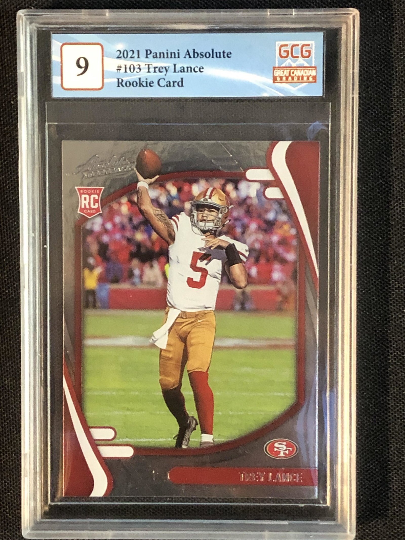 2021 PANINI ABSOLUTE NO. 103 TREY LANCE RC (GCG 9) (1 of 2)