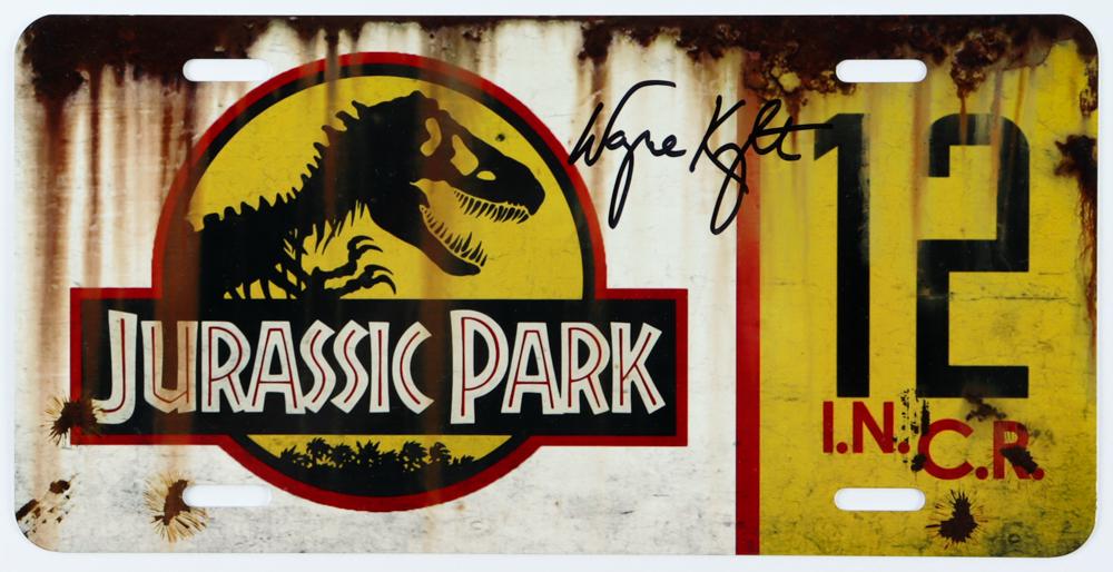 Wayne Knight Signed "Jurassic Park" #12 Jeep License Plate - Movie Prop Replica (PA) (1 of 4)